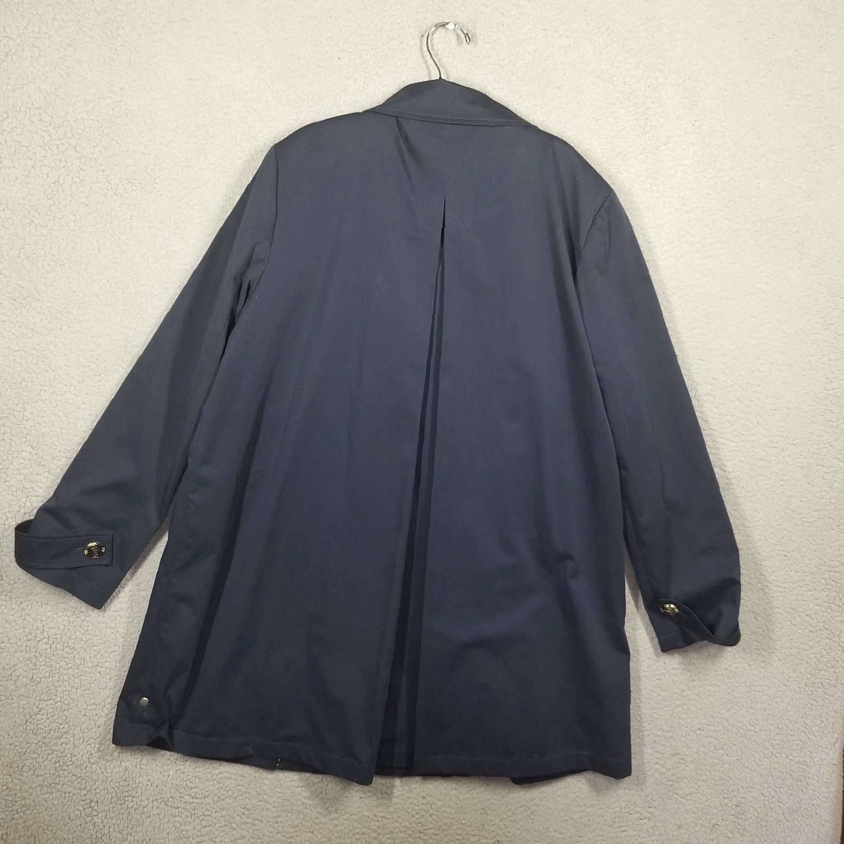 St. John St. John Coat Luxury Jacket XL Navy Blue Overcoat Cotton Blend NWT Women XL Coat H681W21 Size XL / US 12-14 / IT 48-50 - 5 Thumbnail