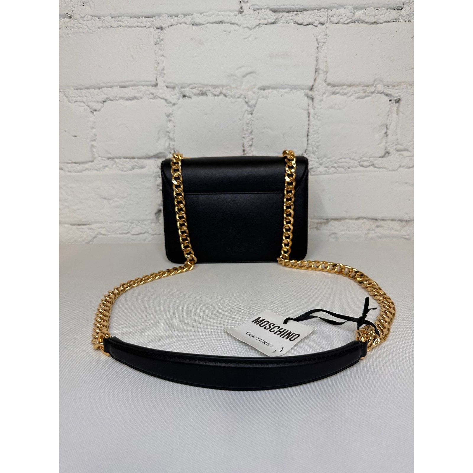 Moschino SS23 MOSCHINO Couture Jeremy Scott Black Leather Red Heart Size ONE SIZE - 17 Thumbnail