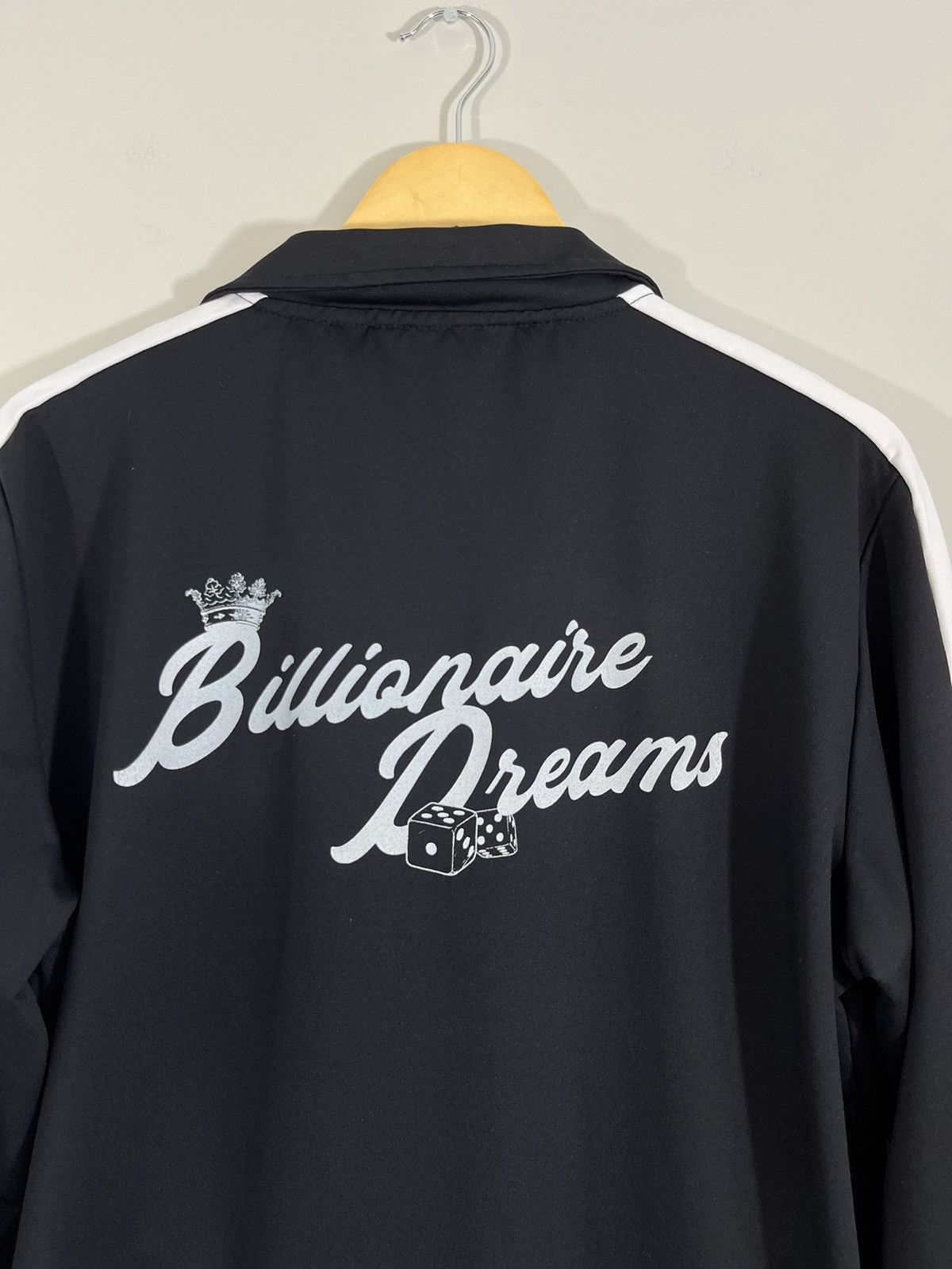 Vintage Billionaire Dreams Dice Black Stripe Track Jacket Size US L / EU 52-54 / 3 - 1 Thumbnail