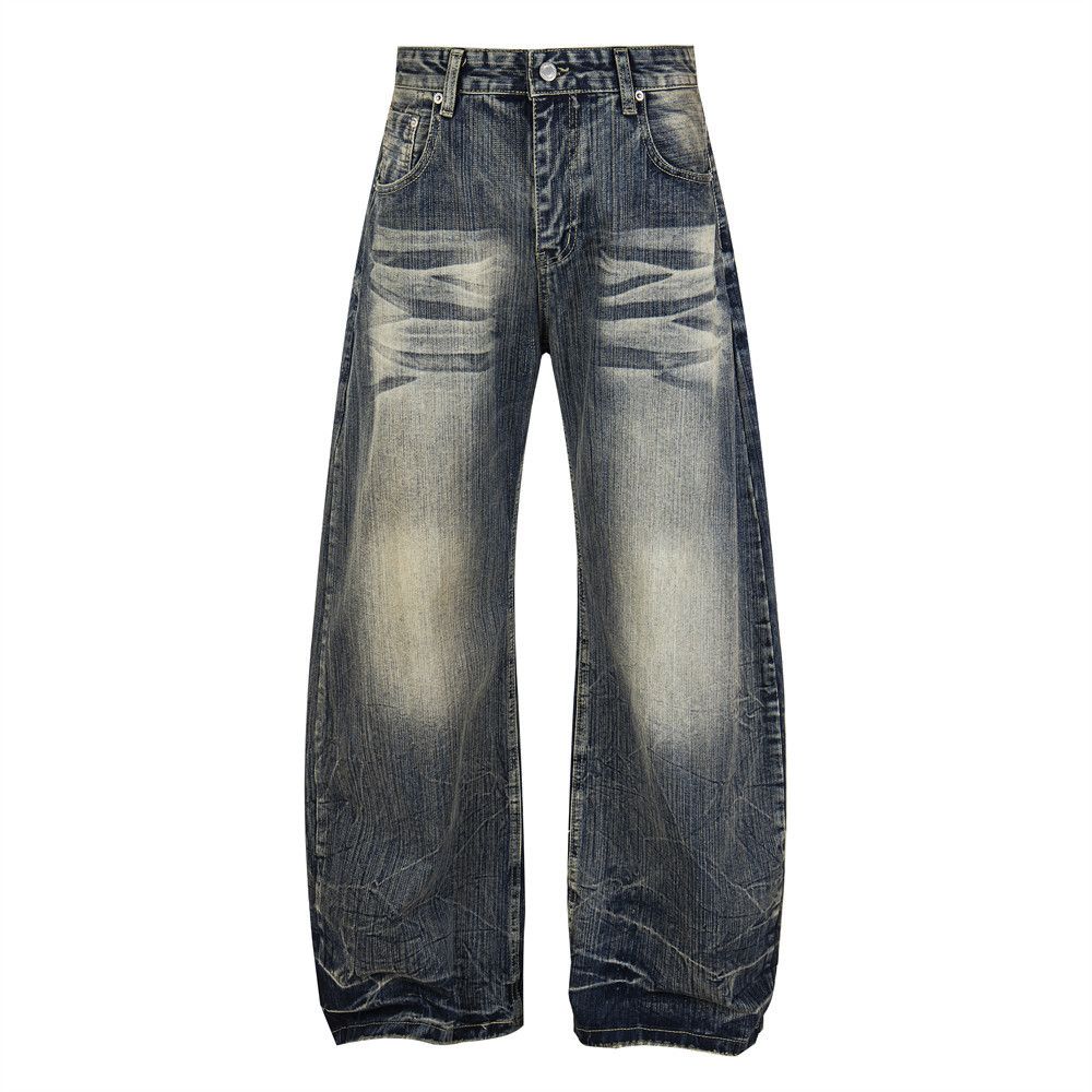Vintage Men's Distressed Vibe Loose-Fit Curved-Leg Jeans Size US 32 / EU 48 - 1 Thumbnail