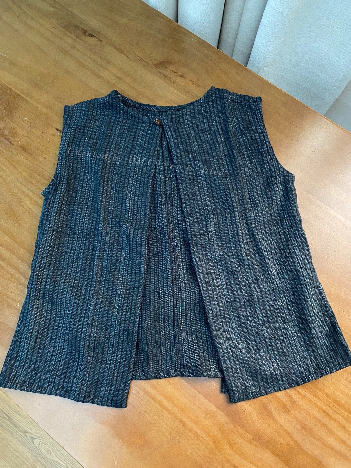 Other Tussah Silk Sash Sleeveless Vest Size M / US 6-8 / IT 42-44 - 1 Thumbnail