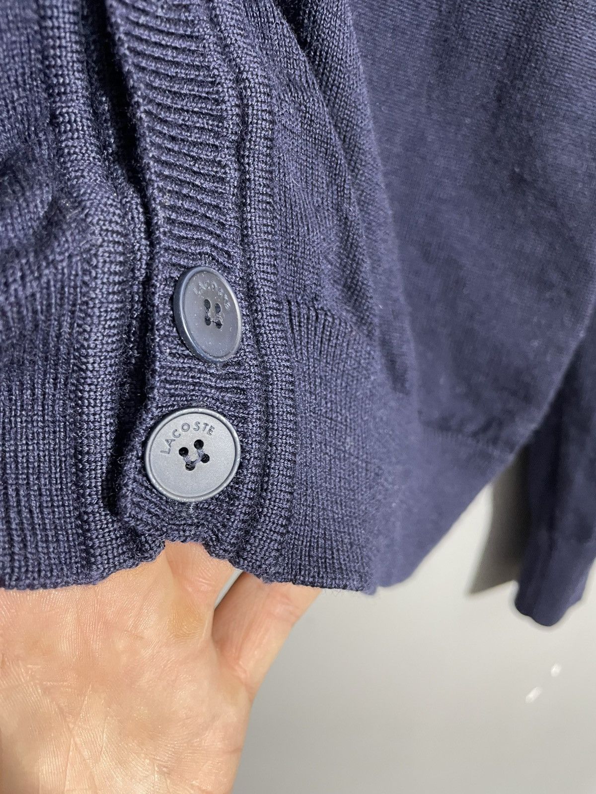 Lacoste × Vintage Lacoste Navy Blue Wool Cardigan size S Size US S / EU 44-46 / 1 - 8 Thumbnail