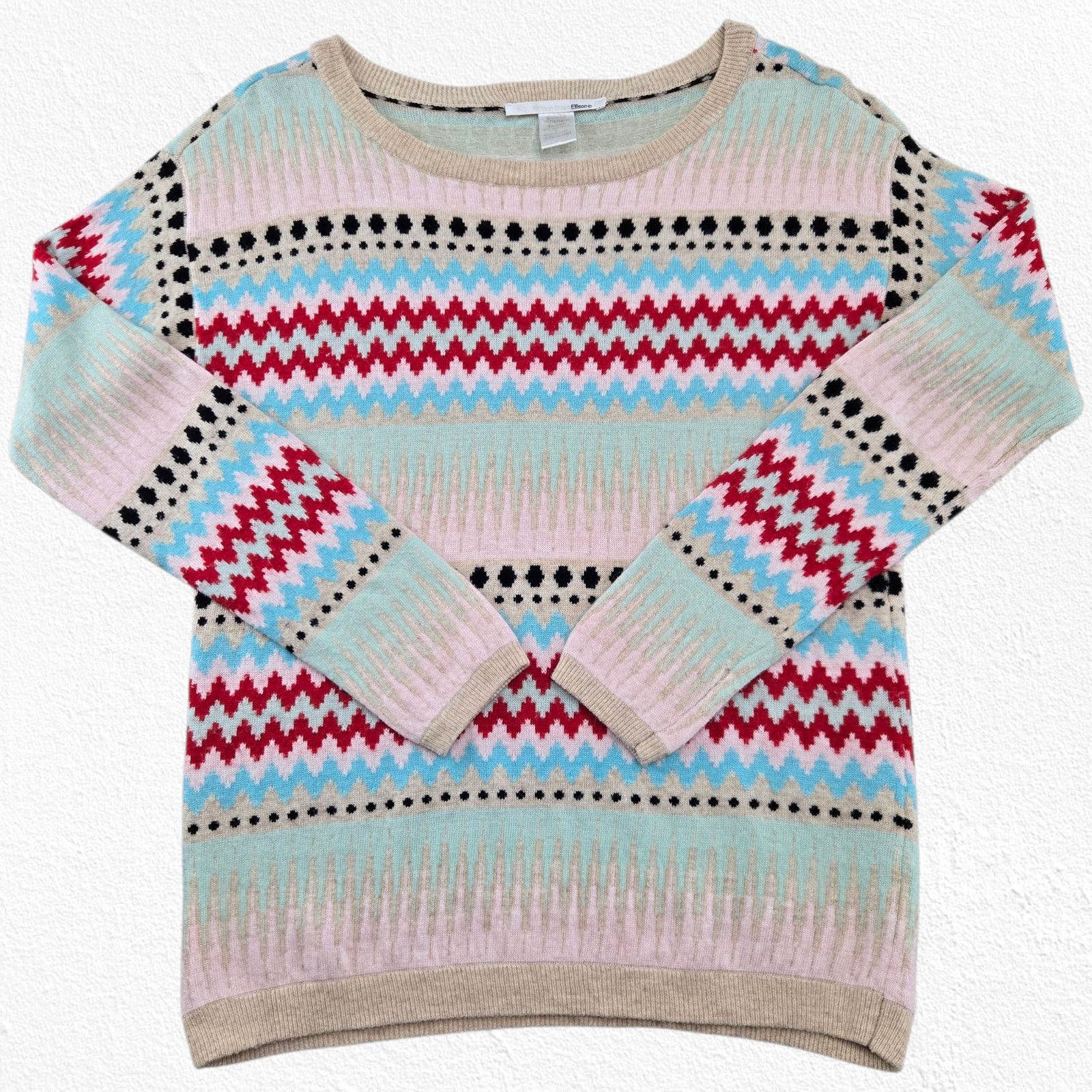 Other Multicolor Fair Isle Knit Sweater Pastel Stripe Size Small Size S / US 4 / IT 40 - 2 Thumbnail