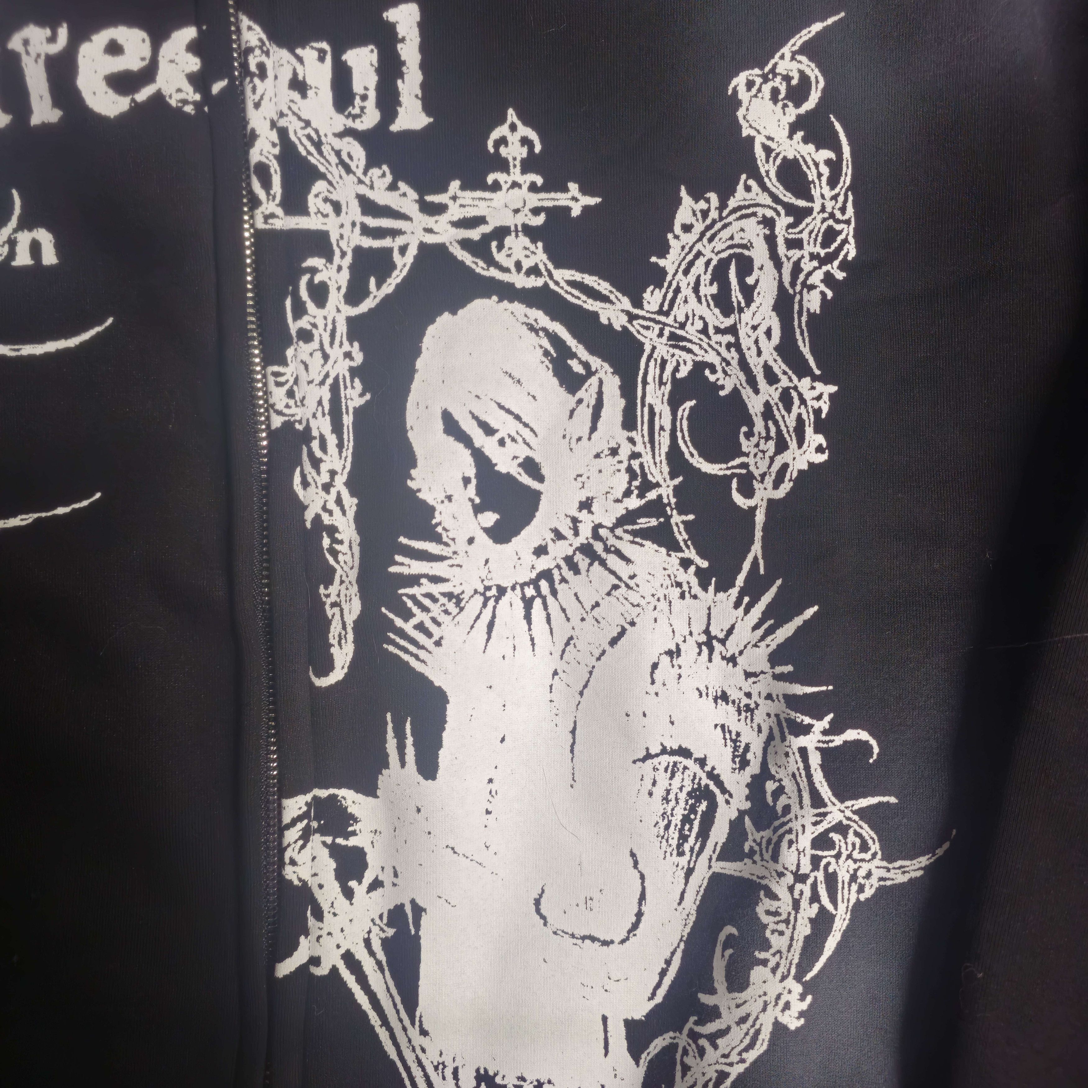 Other Fur-Trim Anime Gothic Zip Hoodie Size US L / EU 52-54 / 3 - 2 Thumbnail
