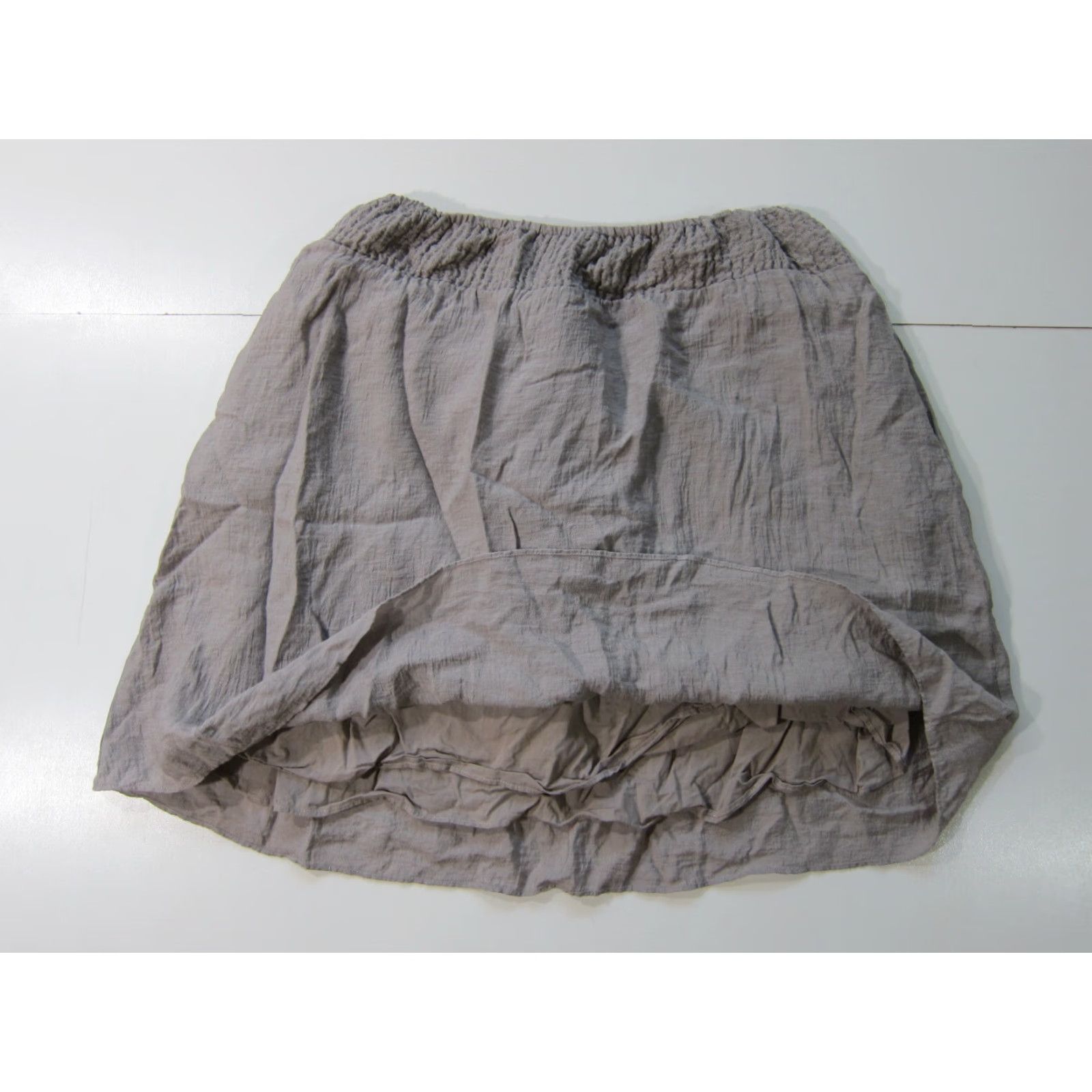 Vintage Halogen Skirt Women Medium A-Line Knee Length Grey Lined Pockets Rayon Nylon Elastic Waist Casual Formal 90s 00s Vintage Mens? Size 32" / US 10 / IT 46 - 6 Thumbnail