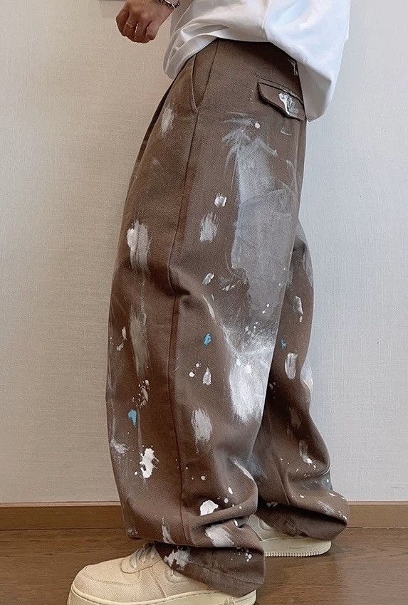 Japanese Brand × Vintage Utility grunge dirty paint baggy pants Size US 32 / EU 48 - 2 Thumbnail