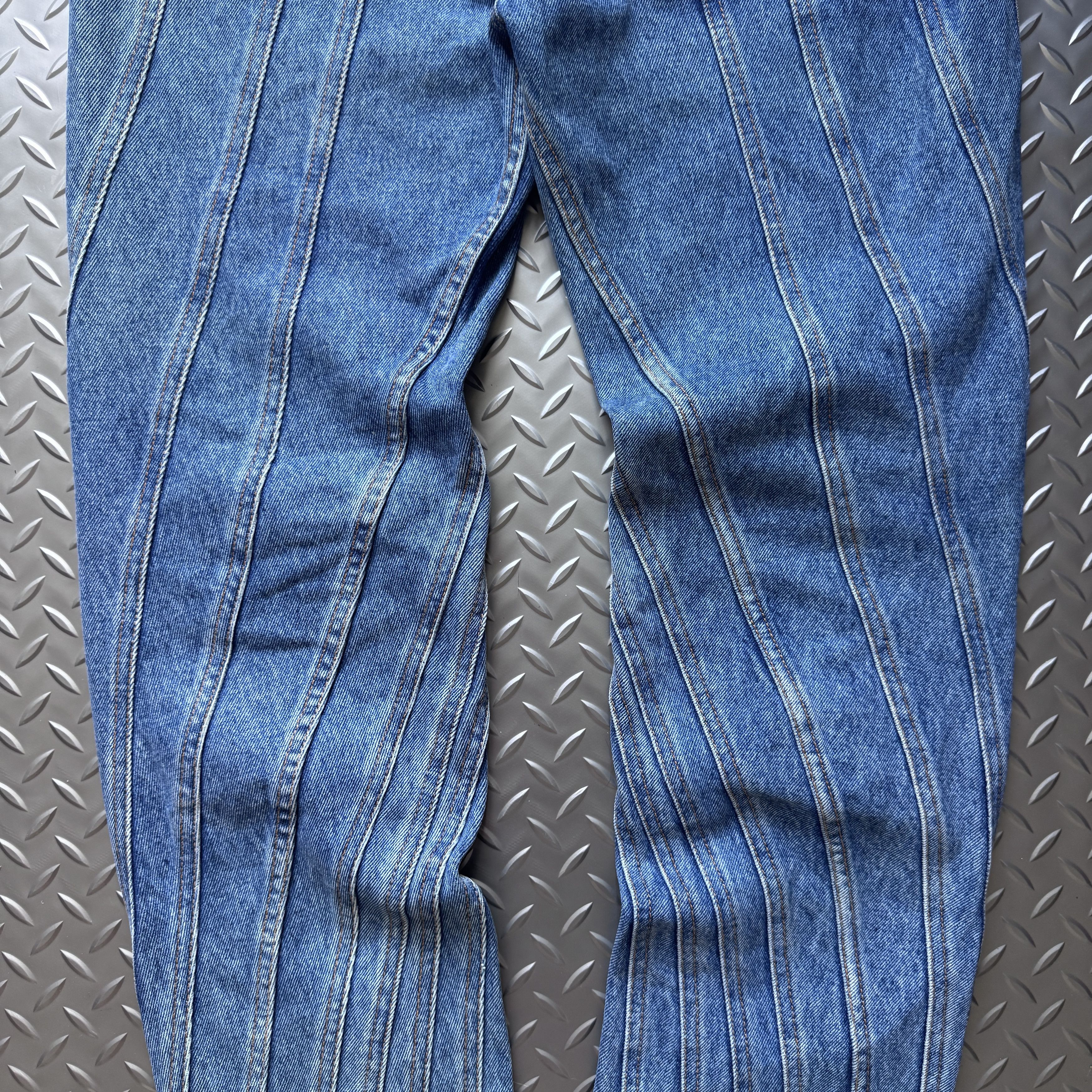 Mugler Mugler Multi Panel Spiral Seam Denim Jeans Size US 29 - 10 Thumbnail