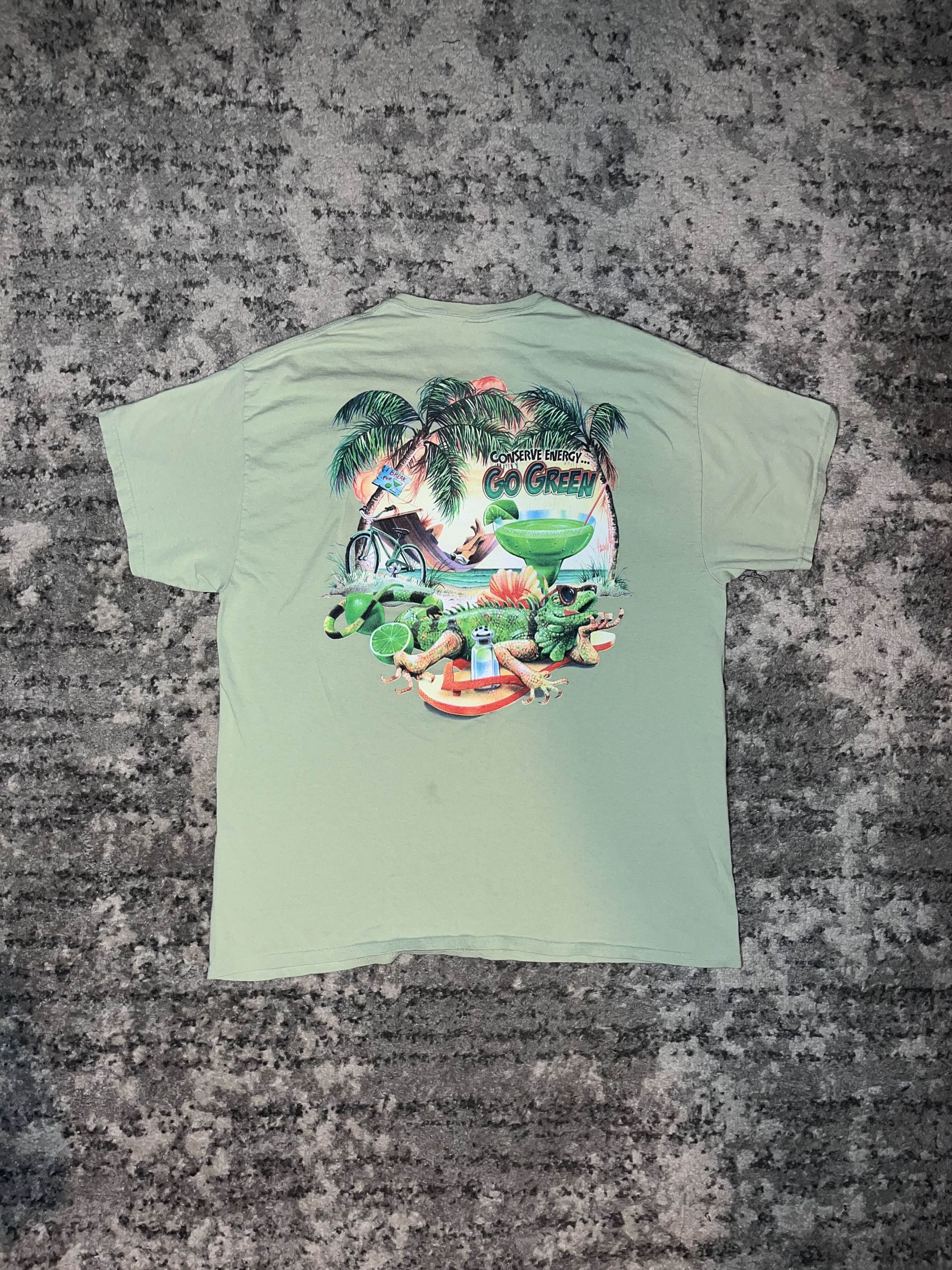 Gildan Y2K Lower Latitudes GO Green Shirt Size US XL / EU 56 / 4 - 1 Thumbnail