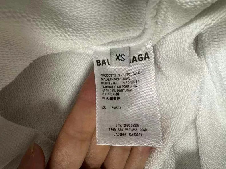 Balenciaga Balenciaga White Letter Logo Hoodie Size US XS / EU 42 / 0 - 4 Thumbnail