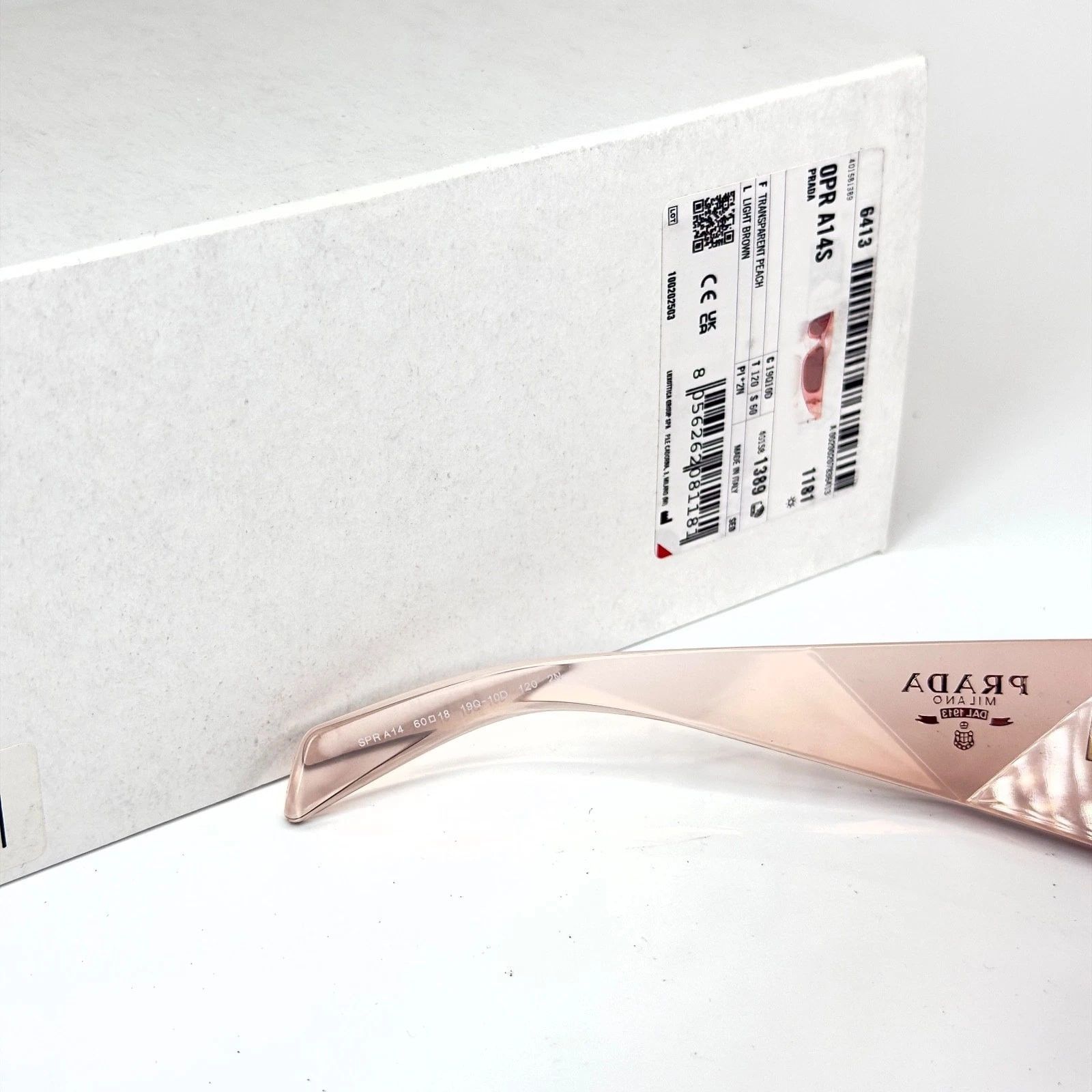 Prada PRADA SYMBOLE Pink Bold Wrap PRA14S A14 Fashion Sunglasses Size ONE SIZE - 6 Thumbnail