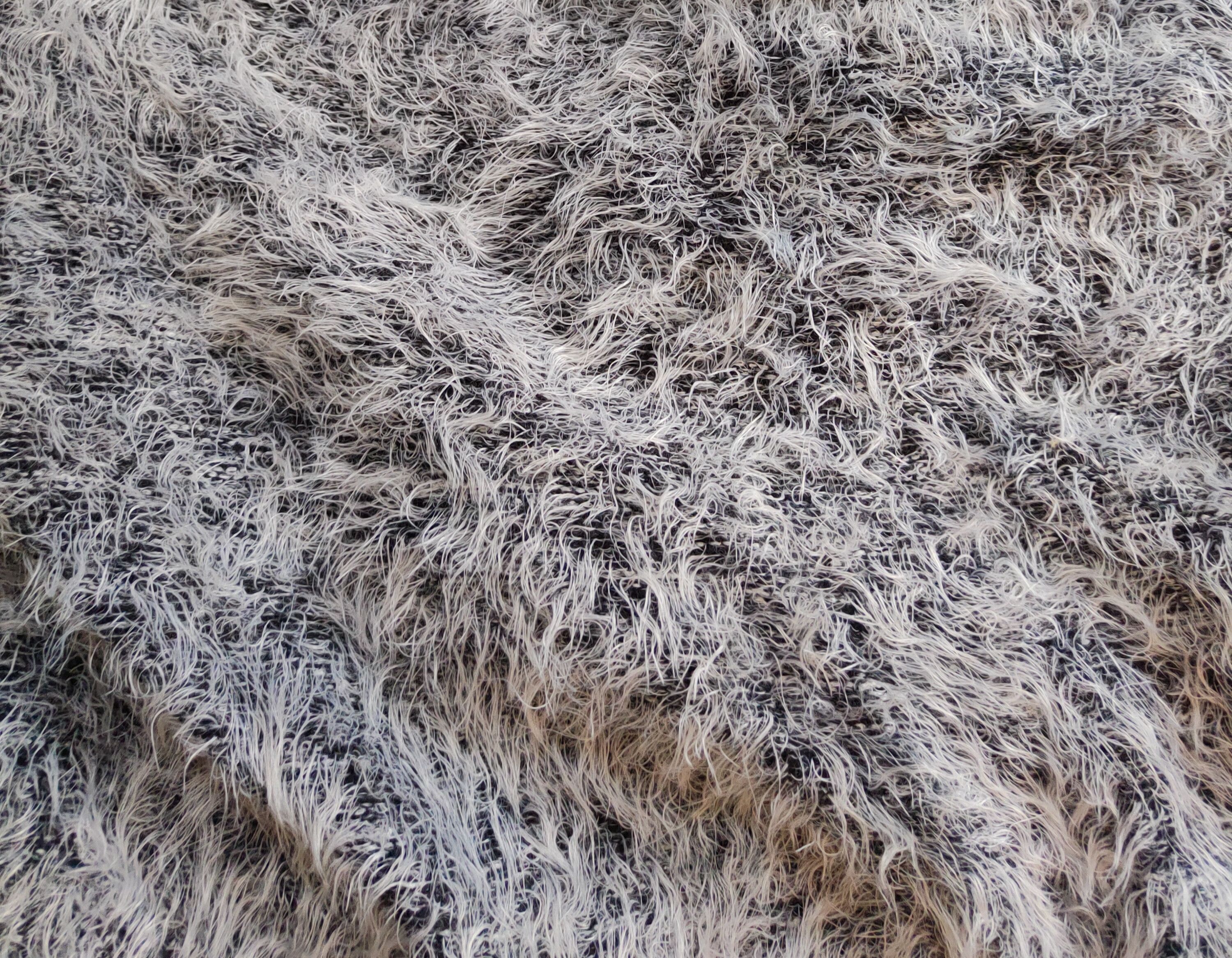 Japanese Brand H&M White Navy Shag Shaggy Fur Mohair Knitwear #S2106 Size S / US 4 / IT 40 - 10 Thumbnail