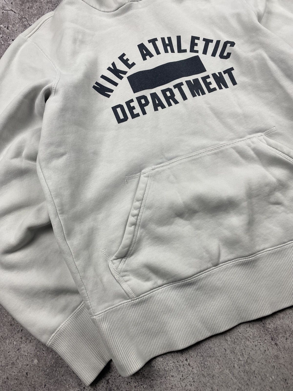 Nike × Vintage Vintage 90s Nike Athletics Spell Out Hoodie Gray USA L Size US S / EU 44-46 / 1 - 3 Thumbnail