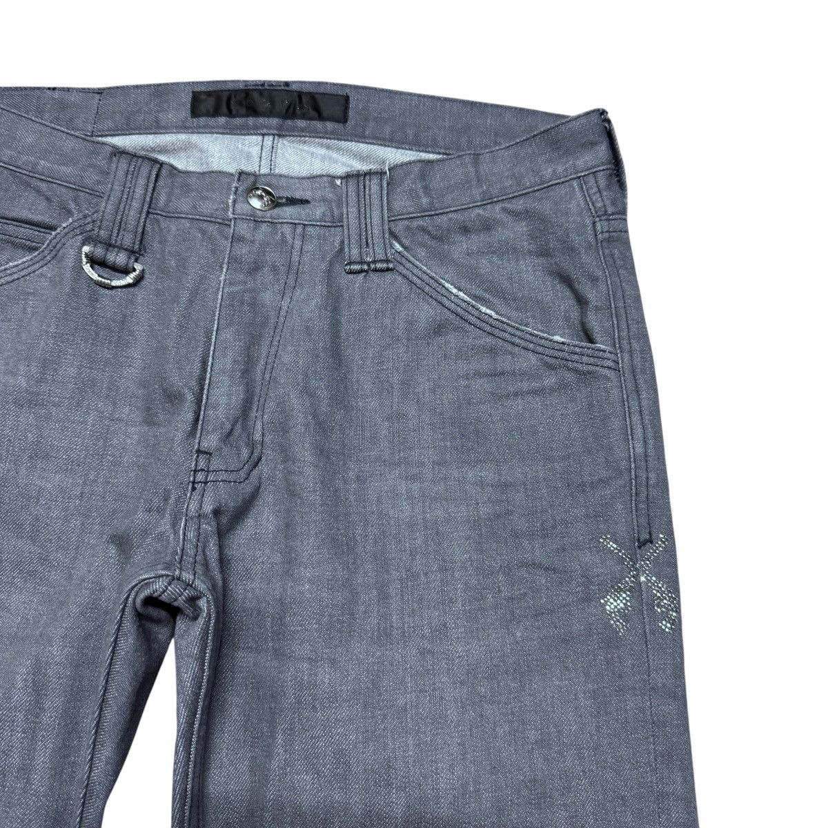 roarguns Roarguns Swarovski Grey Denim Jeans Size US 32 / EU 48 - 7 Thumbnail