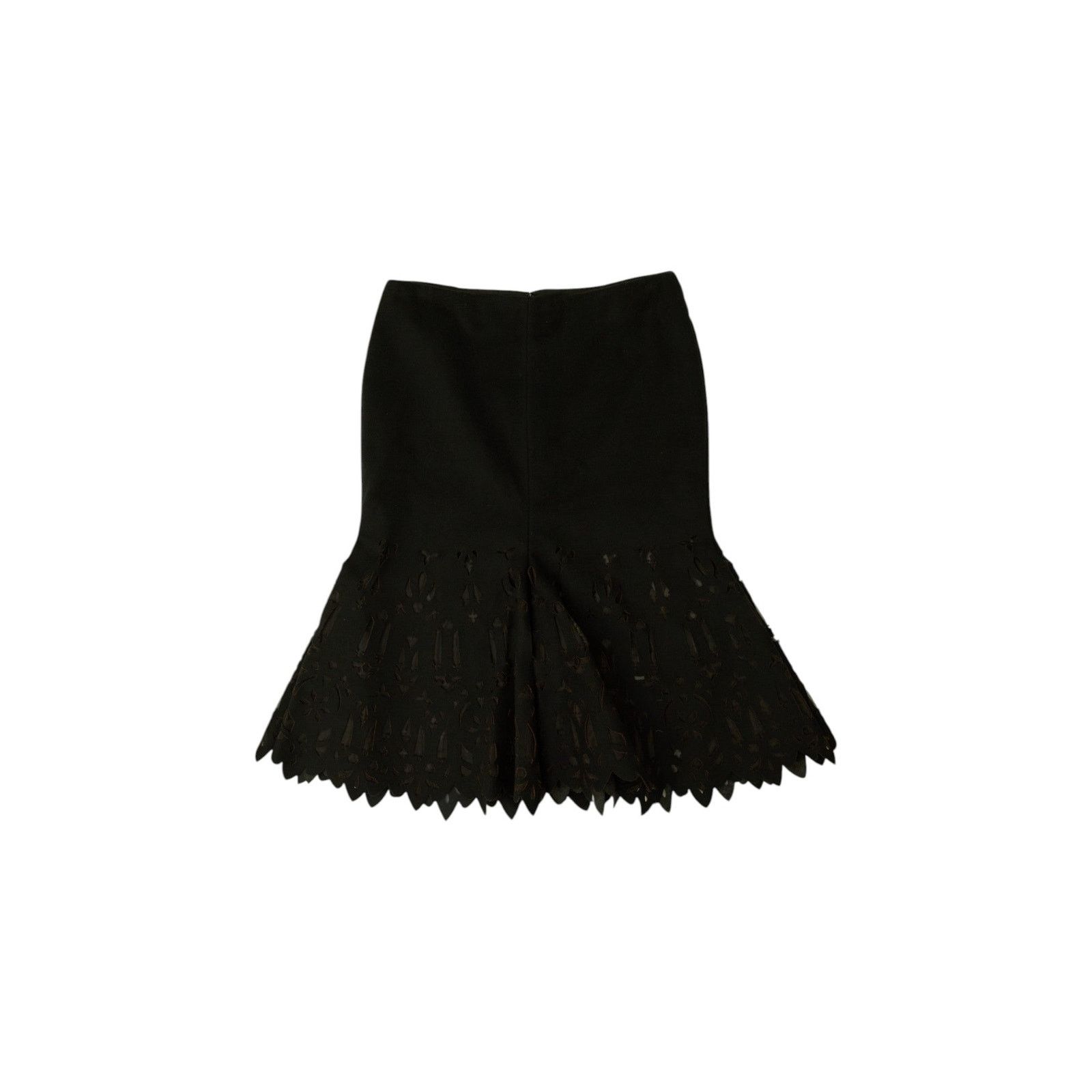 F/W 2004 Laser Cut Wool Skirt