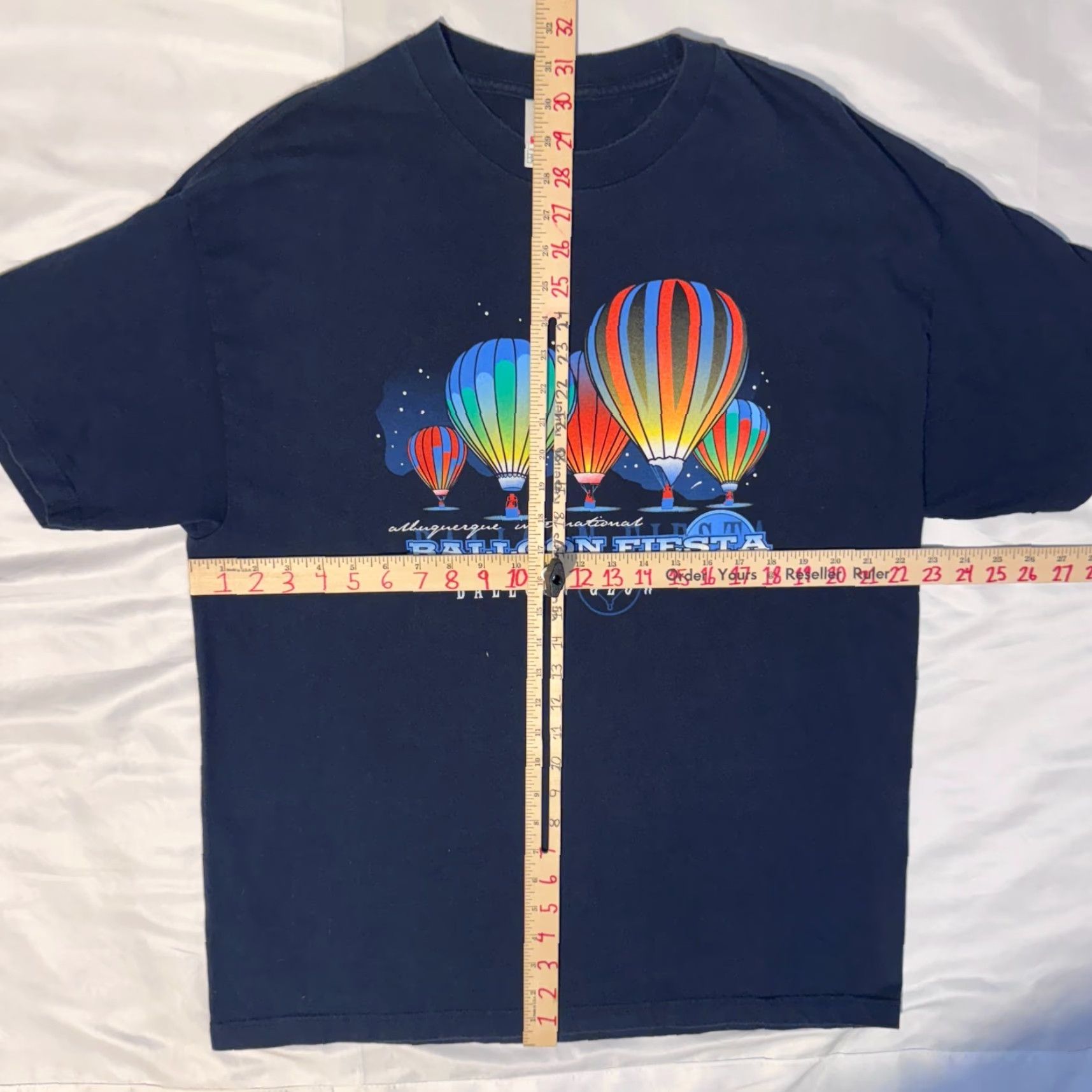 AAA VINTAGE Balloon Fiesta Balloon Glow Albuquerque New Mexico Festival Y2K Tshirt XL Blue Logo Men Regular Short Sleeve Cotton Jersey Size US XL / EU 56 / 4 - 5 Thumbnail