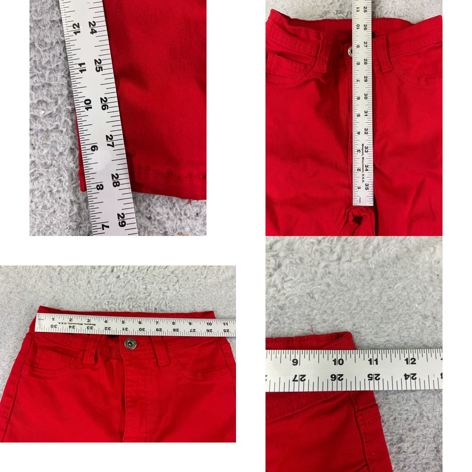 Vintage Lover Brand Jeans Womens Small Red Skinny Cotton Blend Stretch Mid Rise 20x28 5-Pocket Design Size 28" / US 6 / IT 42 - 8 Thumbnail