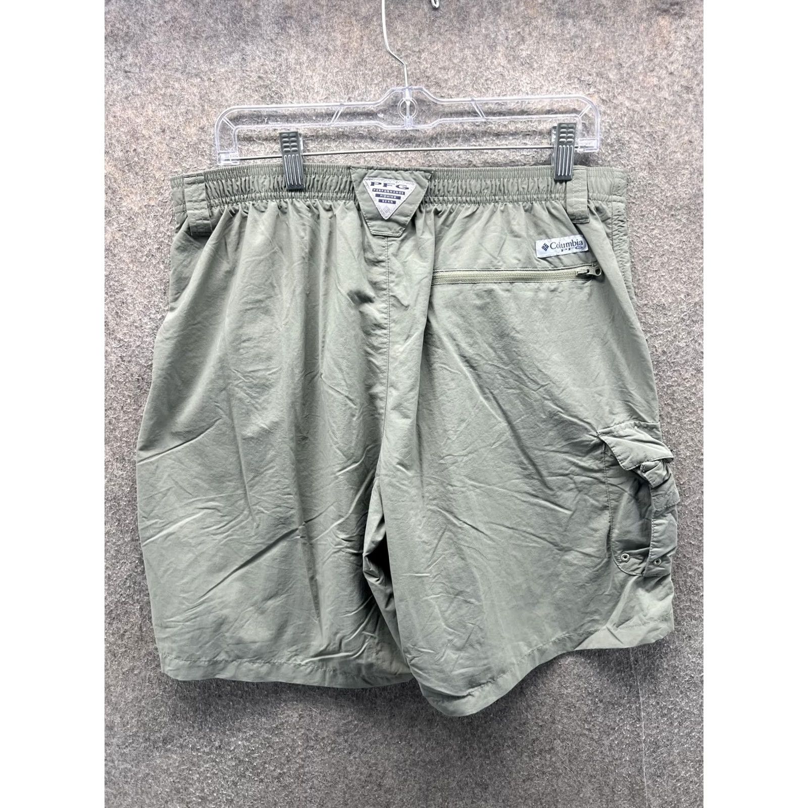 Vintage Columbia PFG Omni-Shade Shorts Mens Medium Green Nylon Cargo Fishing 8 Inseam Size US 31 - 2 Thumbnail