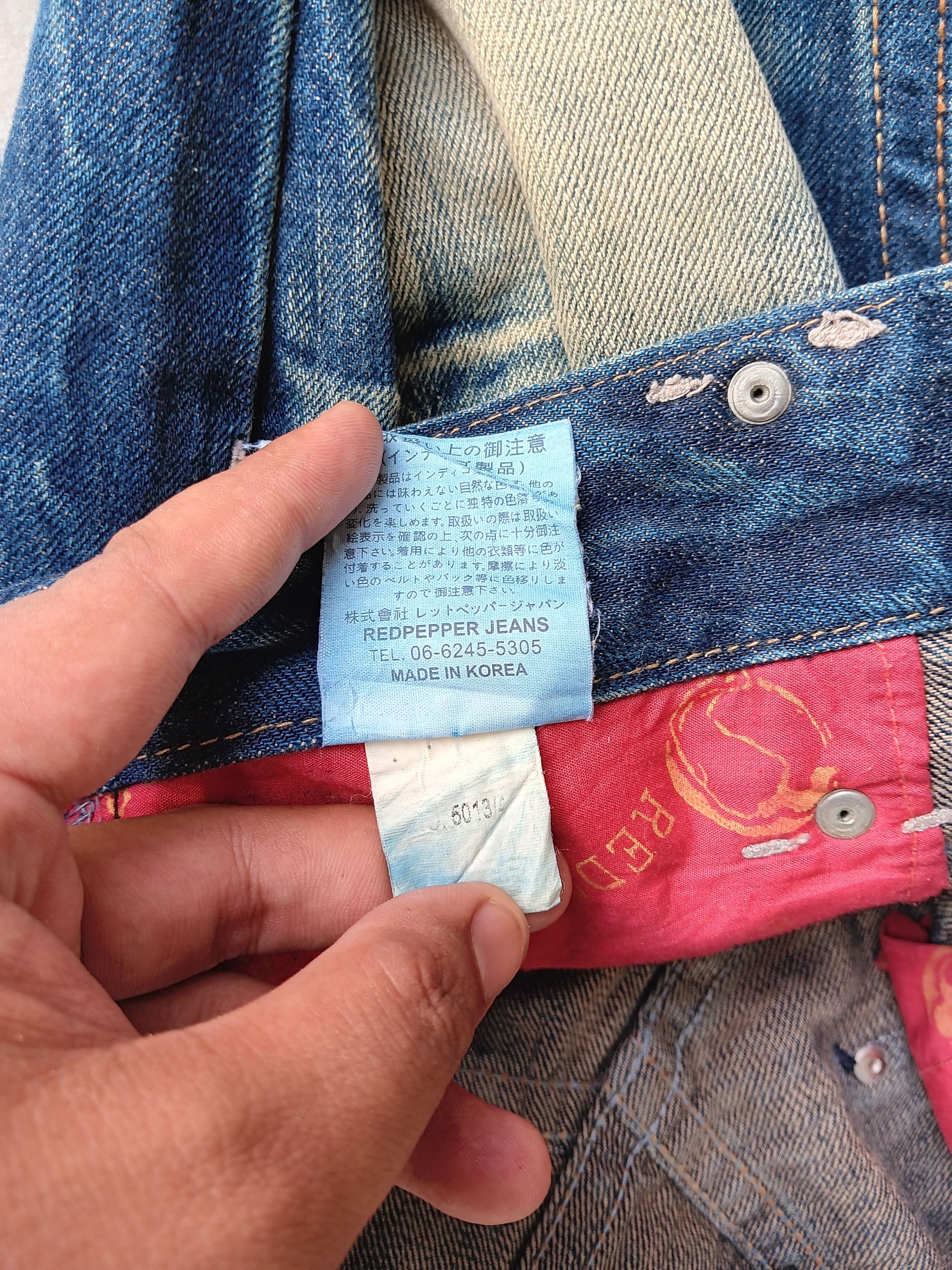Vintage RARE! Vintage japan red peppers low rise flared denim pants Size US 30 / EU 46 - 11 Thumbnail