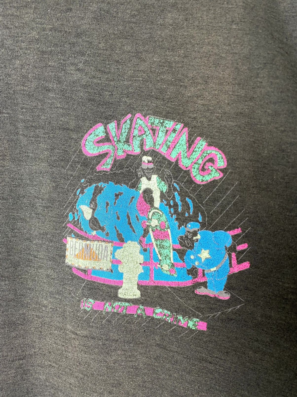 Japanese Brand 80’s Vintage Skating Is Not A Crime T Shirt Size US XL / EU 56 / 4 - 3 Thumbnail