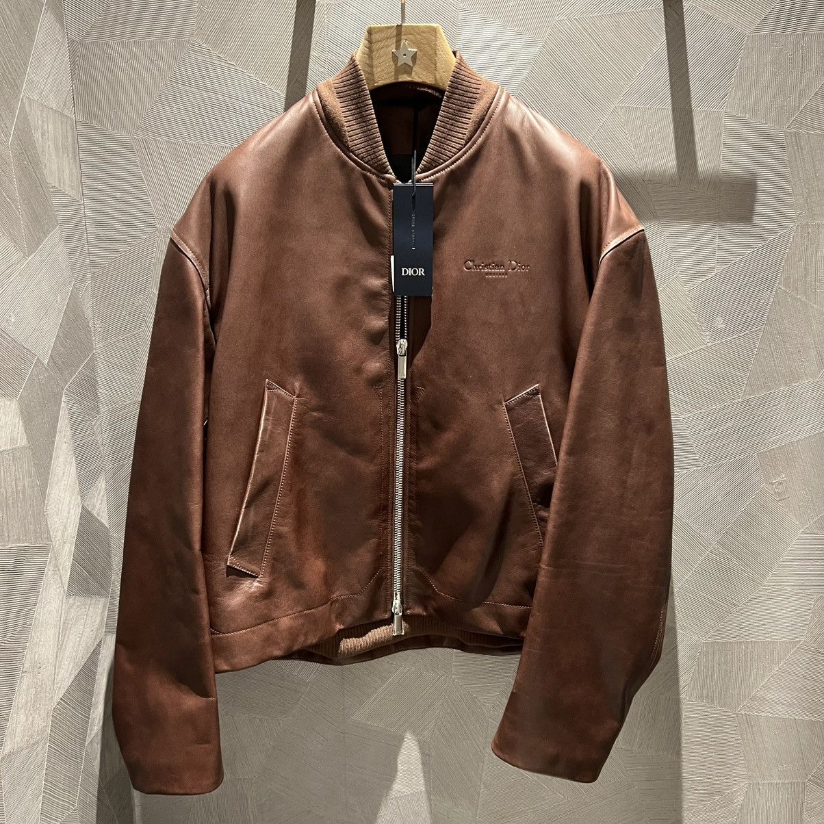 Dior Dior Leather Bomber Jacket Size US M / EU 48-50 / 2 - 1 Thumbnail