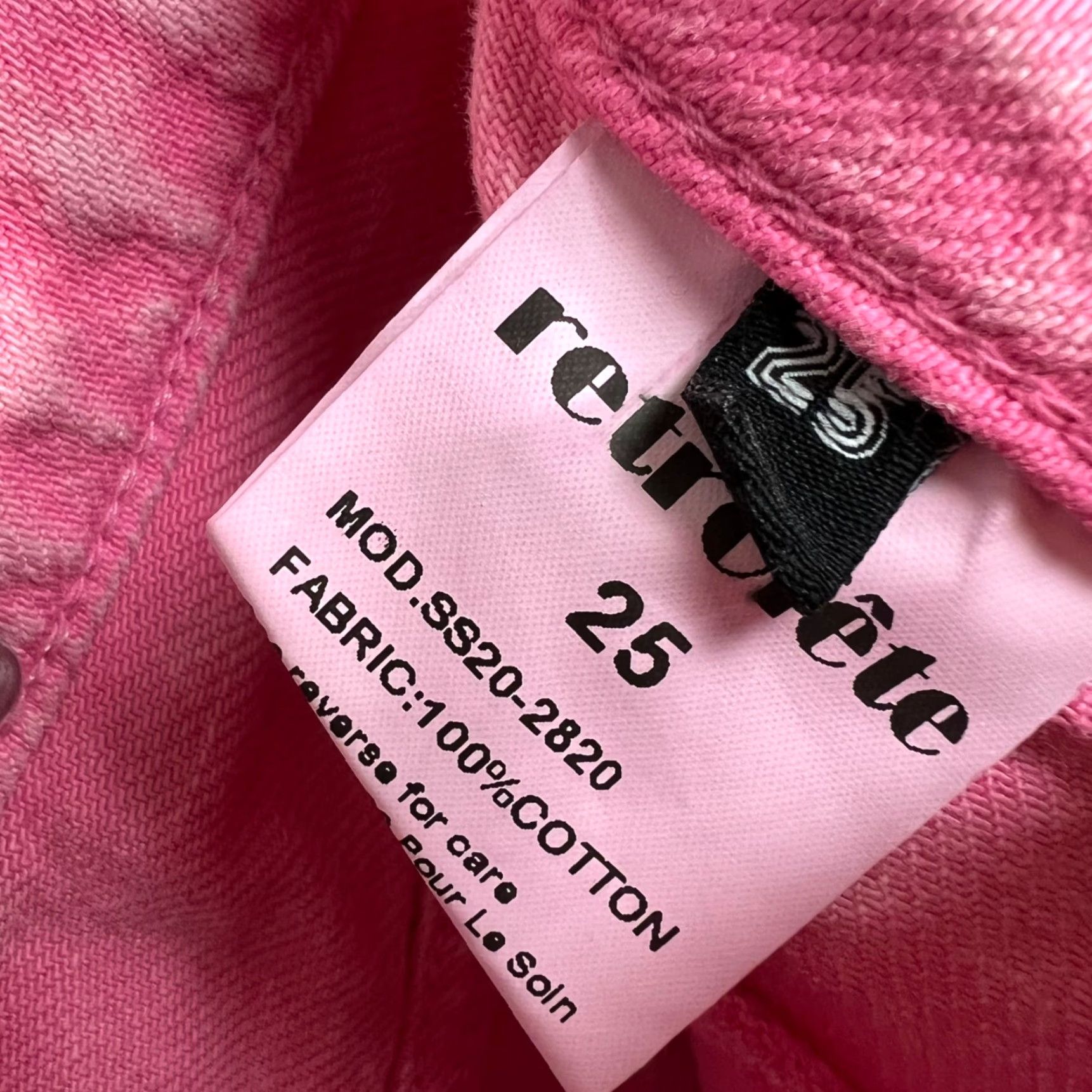 Denime Retrofête Womens 25 Vintage Pink Tessa Frayed Denim Shorts NEW! Short, 5-Pocket, High Rise, 3.5in Inseam, Cotton Denim, Summer, Spring, Casual, Women Size 42" / US 20 - 3 Thumbnail