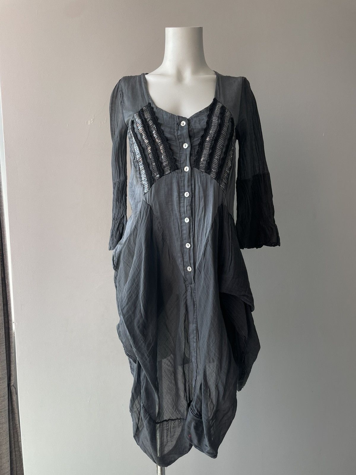 Vintage Italian silk dress Size S / US 4 / IT 40 - 3 Thumbnail