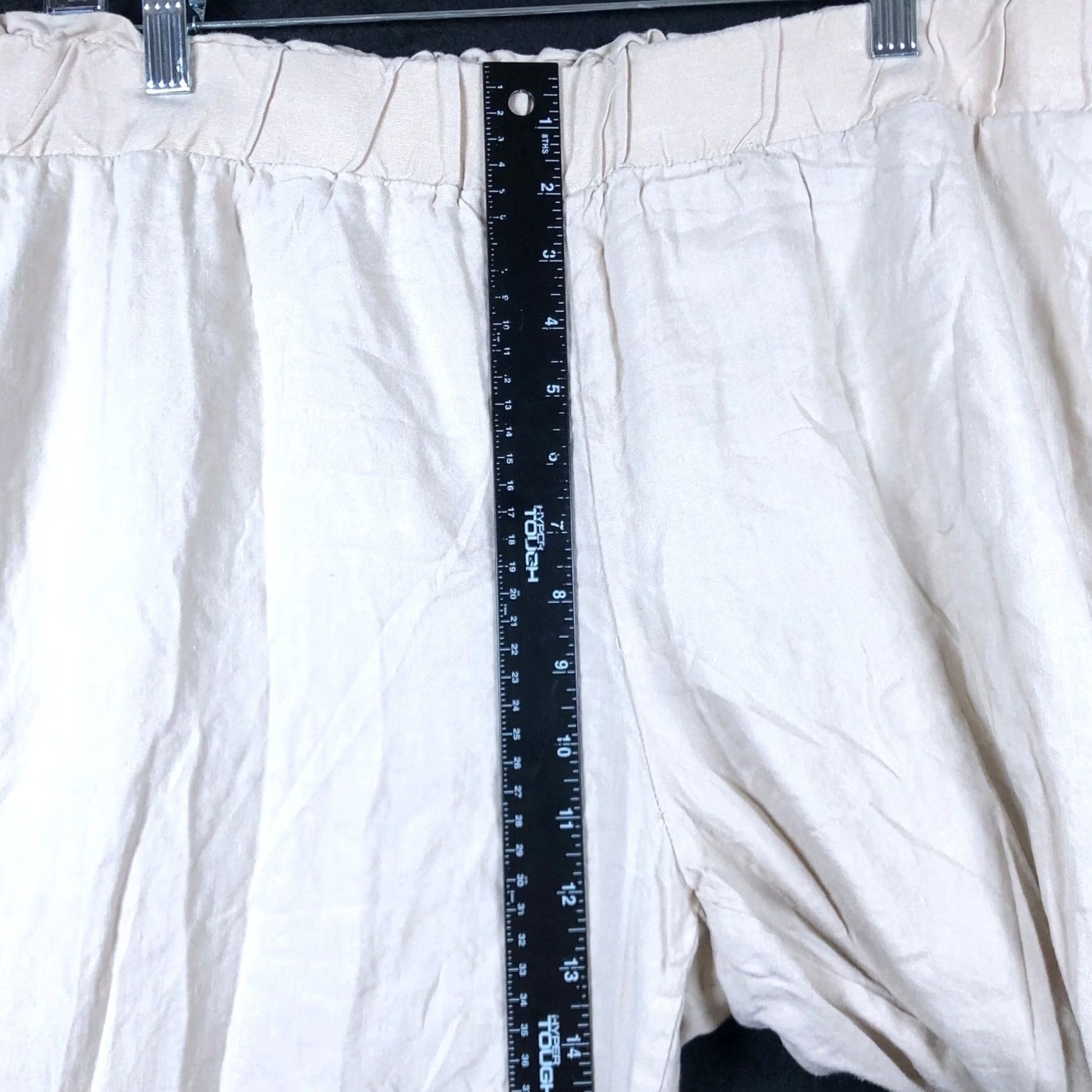 Calvin Klein Calvin Klein Women Pants Tan Pull On High Rise Lined Paperbag Linen Blend XL Size 40" / US 18 - 7 Thumbnail