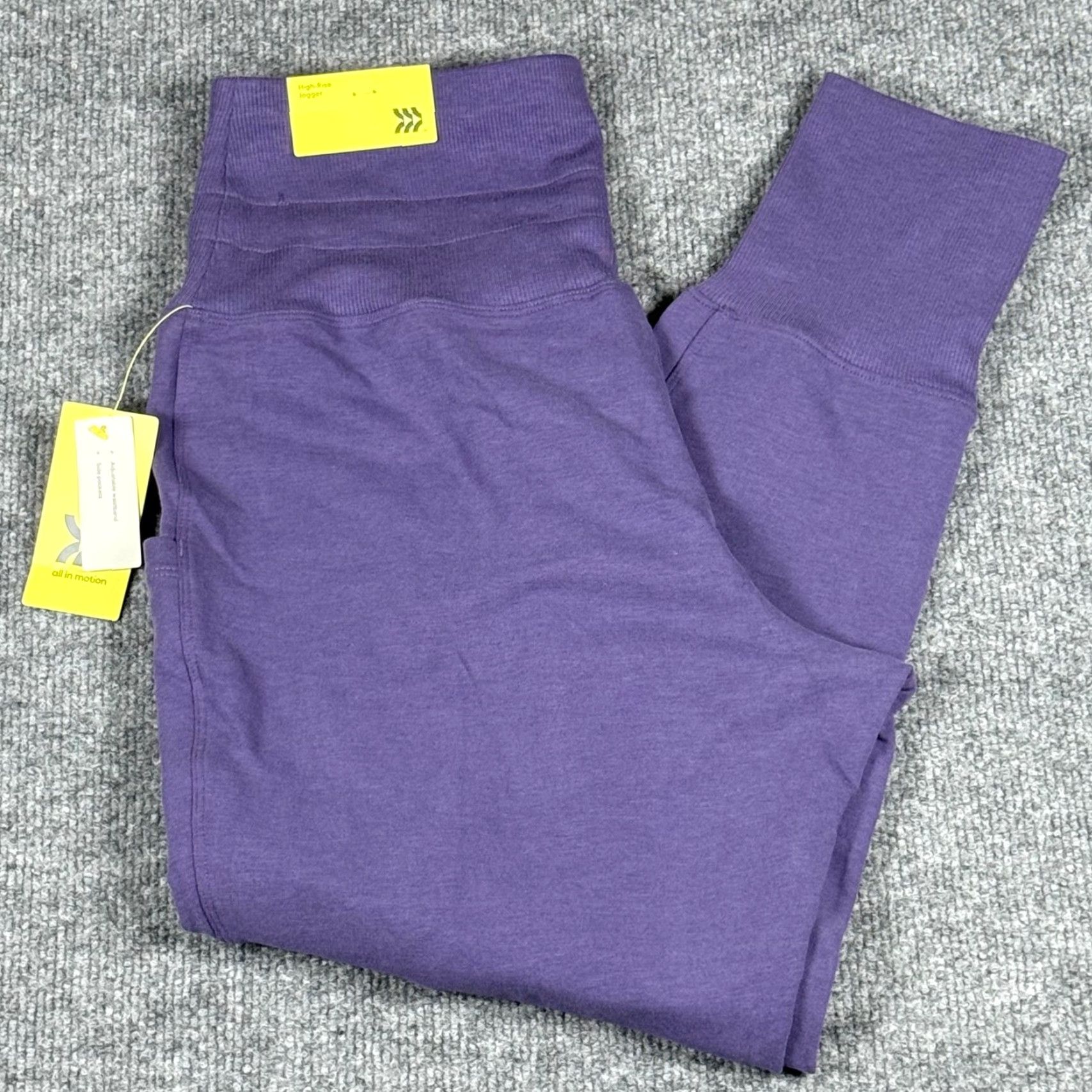 Vintage VINTAGE All In Motion Jogger Pants Purple Ribbed High Rise? Size 28" / US 6 / IT 42 - 2 Thumbnail