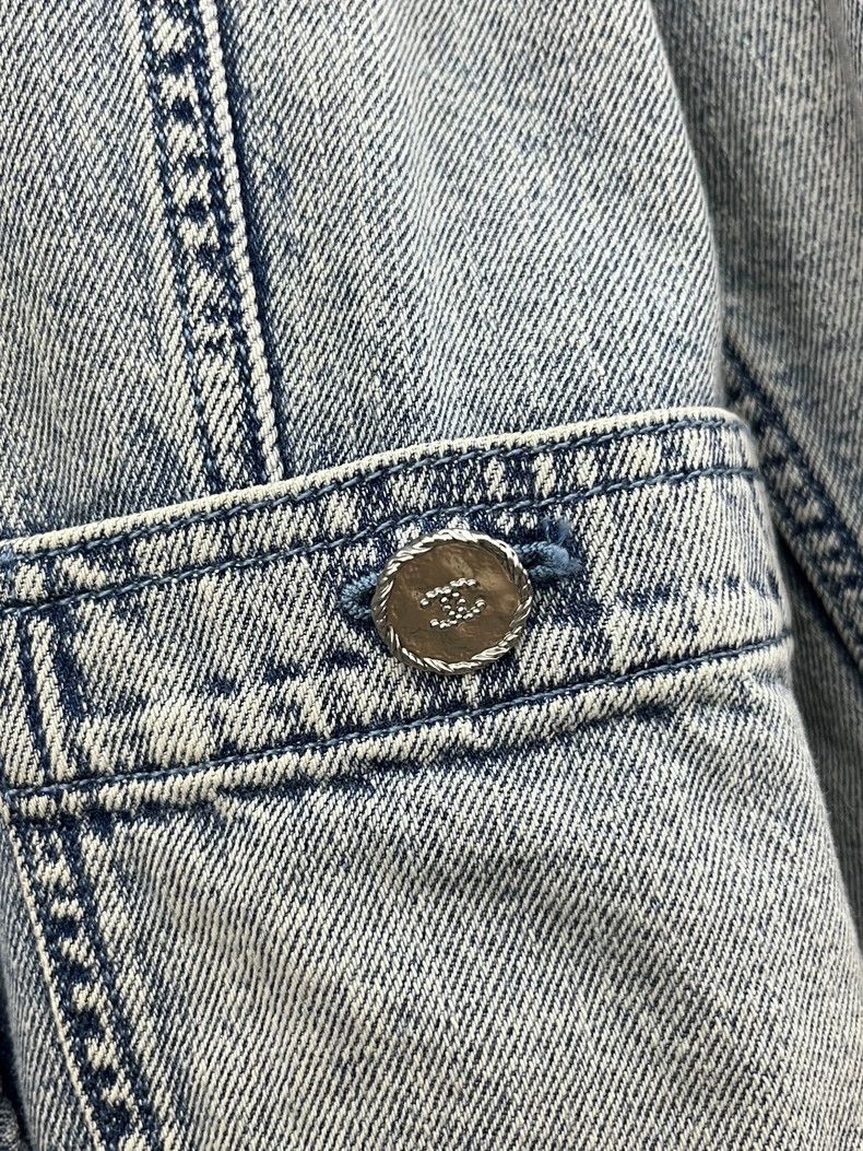 Chanel Chanel Make an old ruffled denim jacket Size XXS / US 00 / IT 34 - 2 Thumbnail