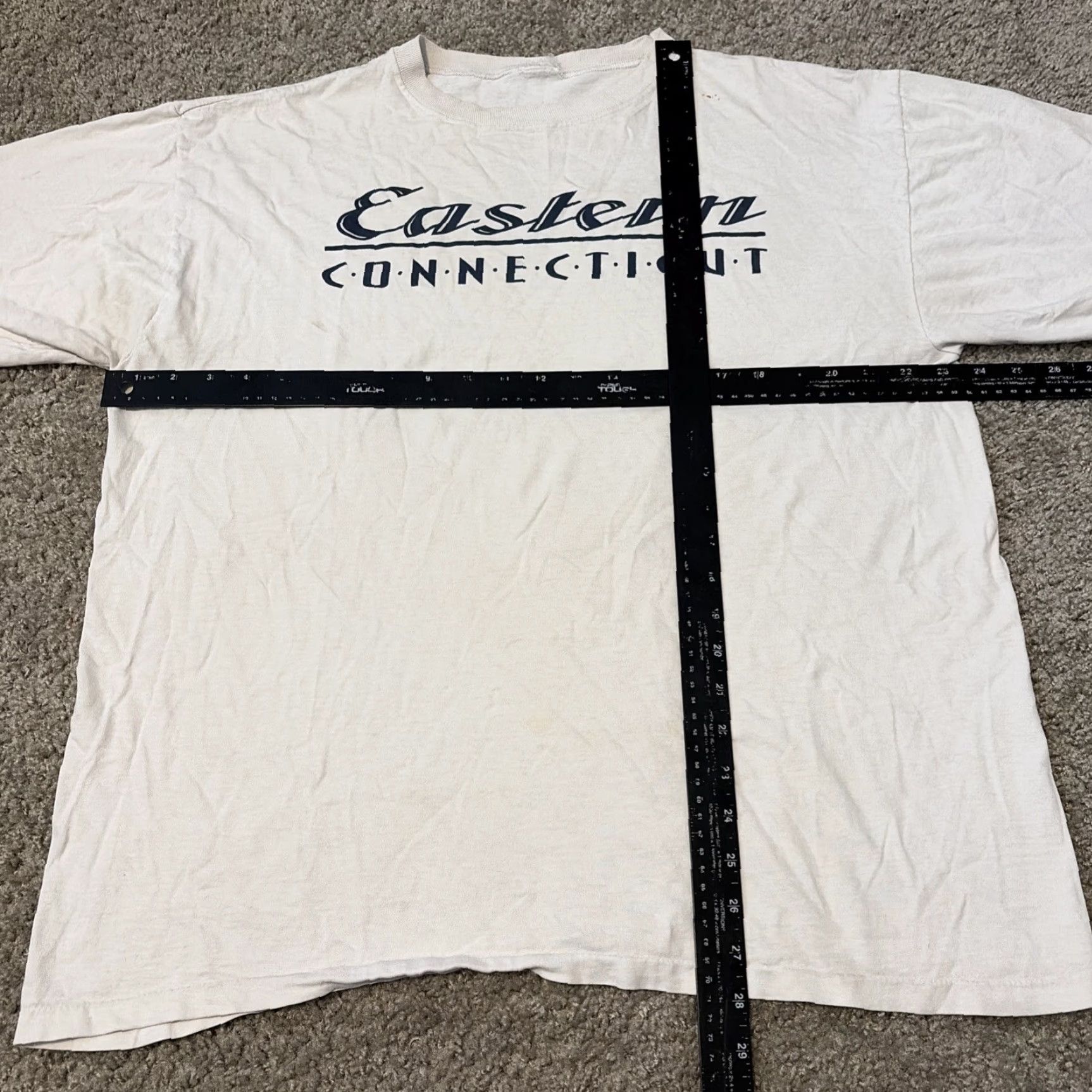 Vintage VINTAGE ECSU T-Shirt MV Sport XL Men 90s White Shirts Men Size US XL / EU 56 / 4 - 7 Thumbnail