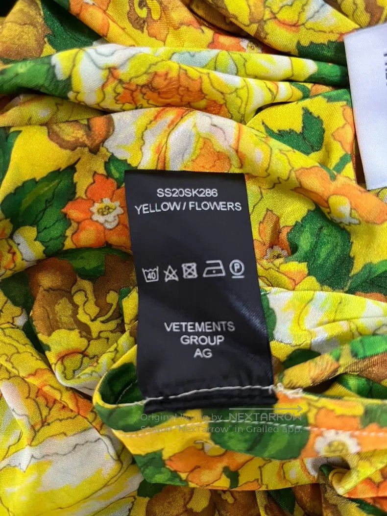 Vetements Vetements size S Yellow Floral Dress Size 22" - 6 Thumbnail