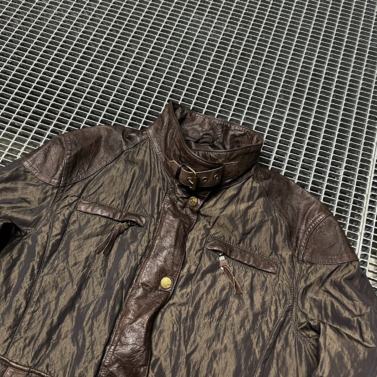 Vintage Rare Vintage Distressed Leather Jacket Military Archive Piec Size S / US 4 / IT 40 - 8 Thumbnail