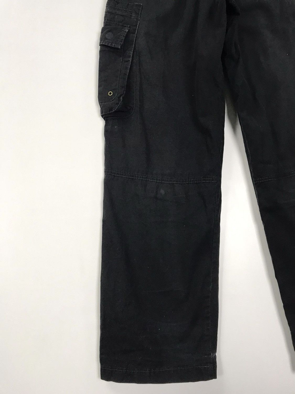 Japanese Brand × Vintage Vintage Japanese Faded Black Cotton Cargo Pants 28x29 Size US 28 / EU 44 - 13 Thumbnail