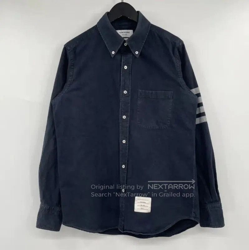 Thom Browne Thom Browne Navy Cotton Long Sleeve Shirt . Size US M / EU 48-50 / 2 - 1 Thumbnail