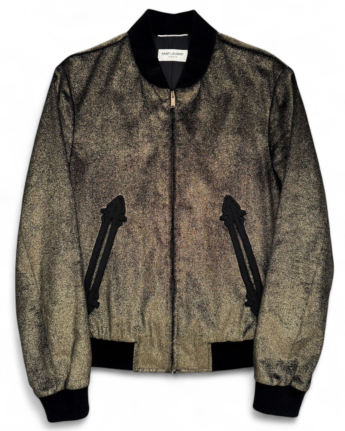 Saint Laurent Paris 2018 Gold Velvet Velour Western Teddy Jacket Size US M / EU 48-50 / 2 - 1 Thumbnail