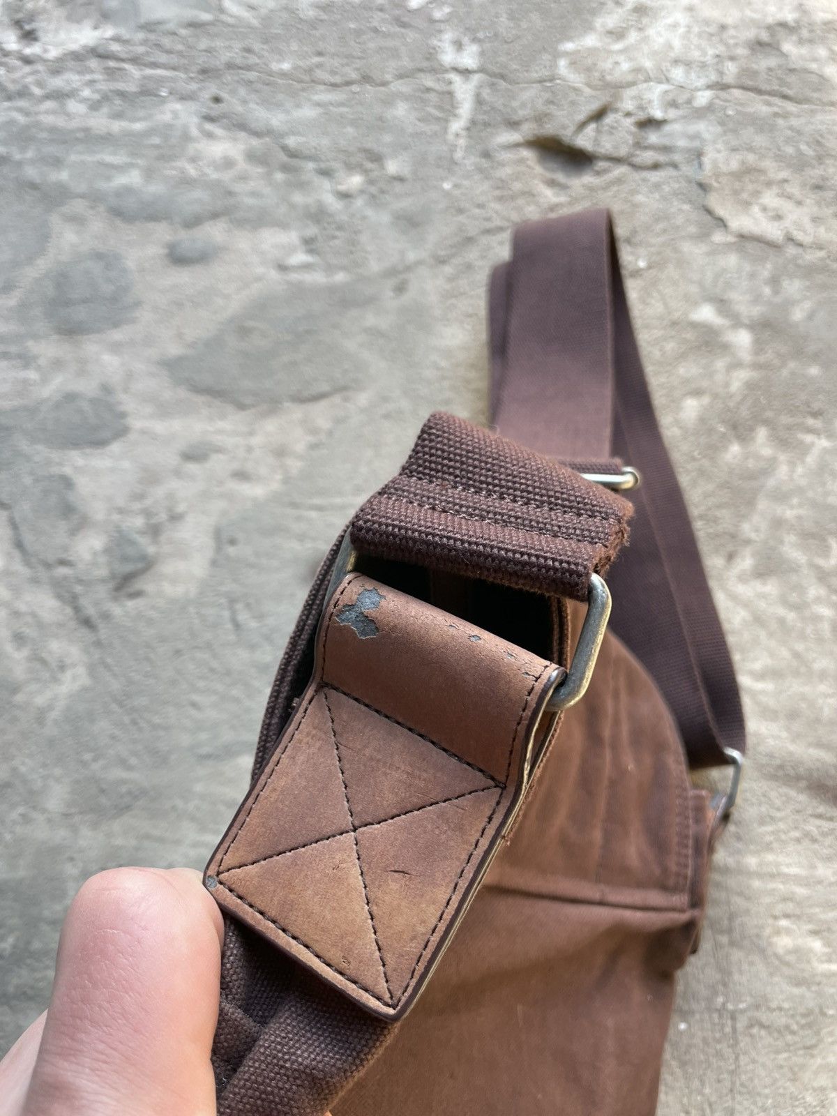 Puma × Vintage Vintage Puma Brown Y2K Crossbody Messenger Bag Size ONE SIZE - 10 Thumbnail