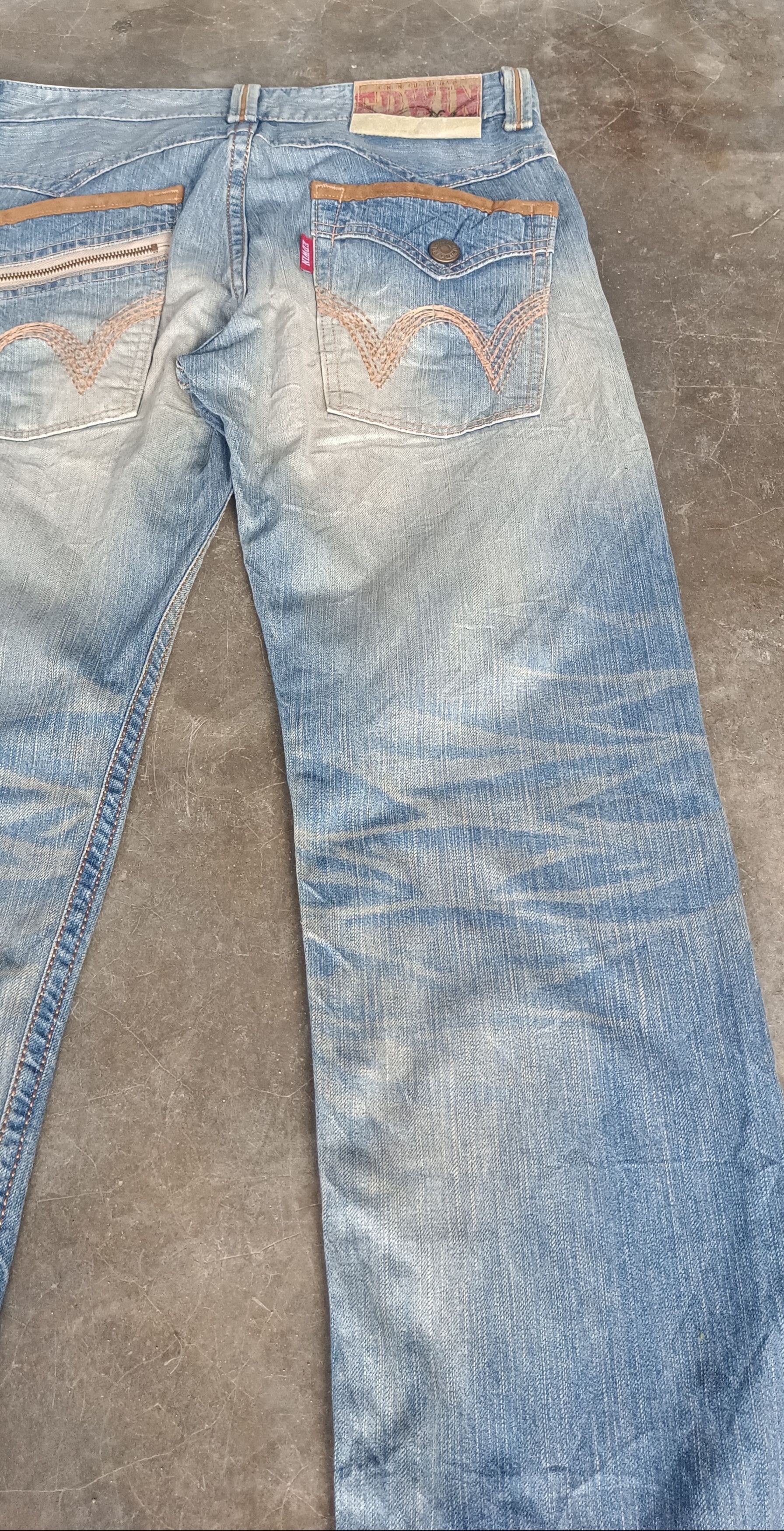 Edwin Steals🔥 Vintage Edwin XV Mud Wash Loose Jeans Size US 34 / EU 50 - 11 Thumbnail