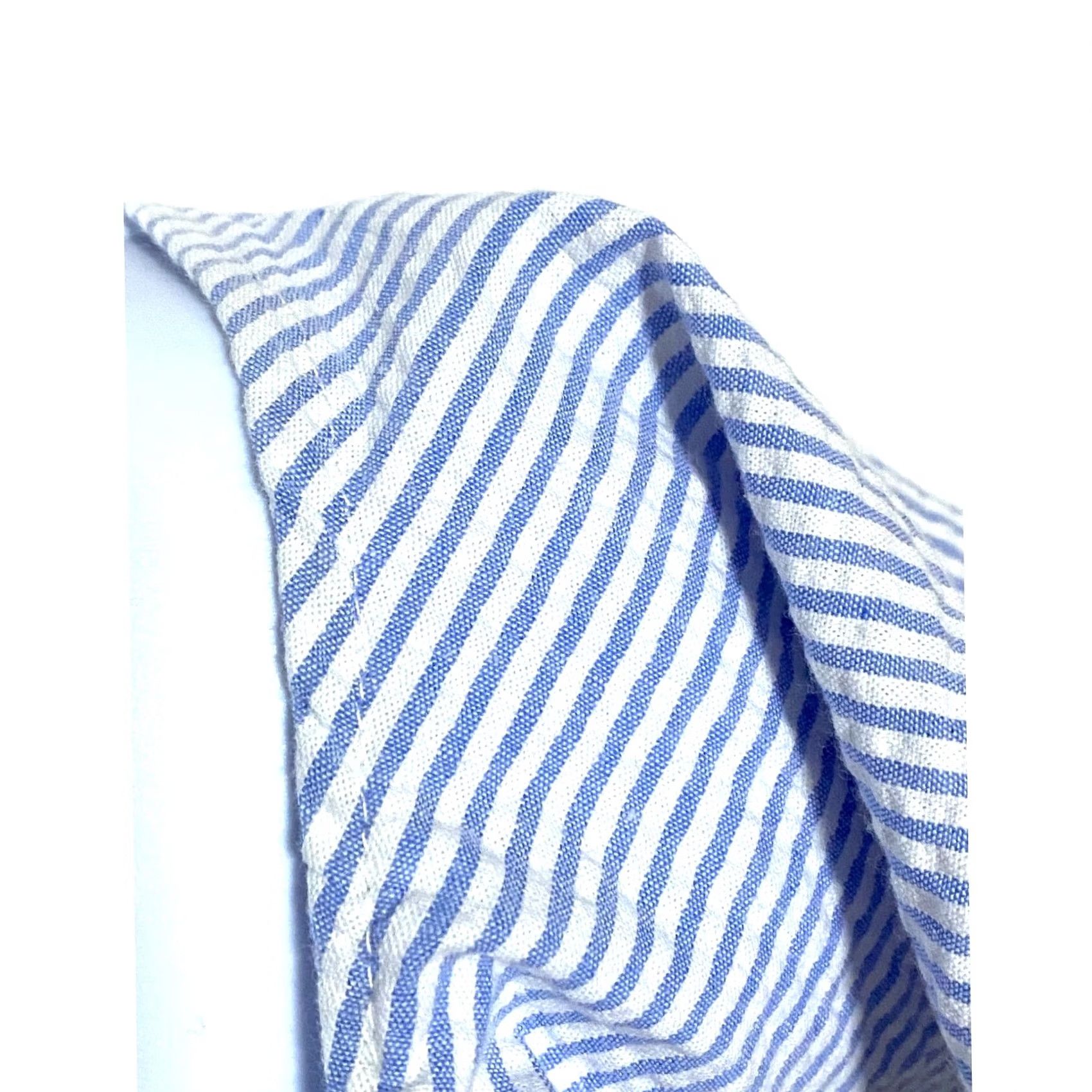 Vintage Blue Life Blue White Striped Ruffle Romper Womens L Beachy Vacation Summer Cruise Nautical Striped Romper Womens L Girls Mens Size 36" / US 14 / IT 50 - 3 Thumbnail