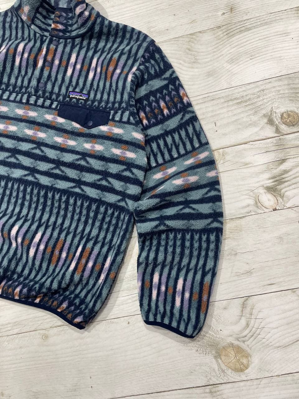 Patagonia Vintage Patagonia Synchilla Aztec Navajo 90s Fleece Snap-T Size US M / EU 48-50 / 2 - 4 Thumbnail
