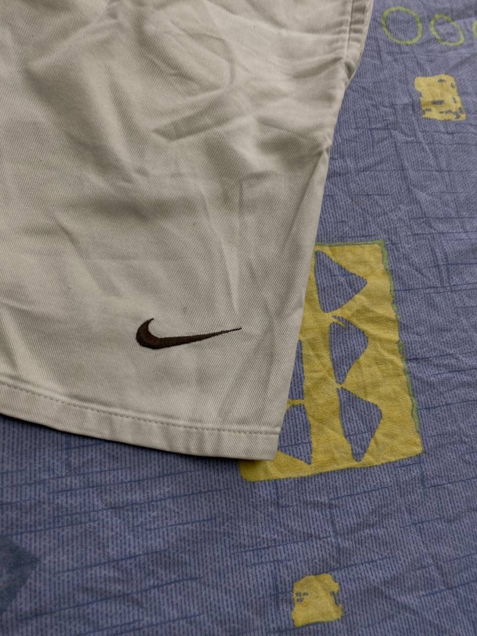 Nike × Vintage Vintage Nike Shorts Swoosh Logo Y2K Drill 90s Size US 34 / EU 50 - 19 Thumbnail