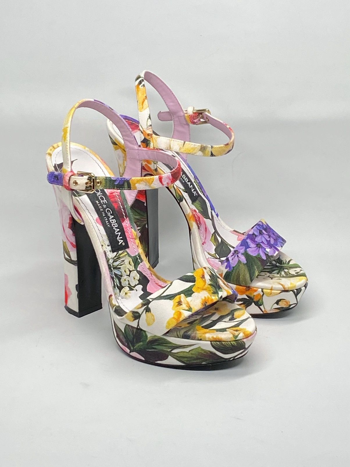 Dolce & Gabbana Dolce & Gabbana floral gabardine platform sandals size 38 Size US 8 / IT 38 - 2 Thumbnail