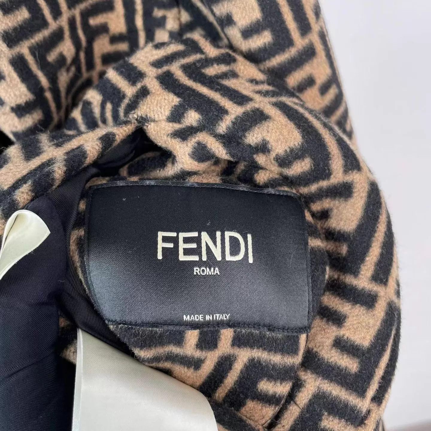 Fendi Fendi double-faced FF print wool coat 48 black Size US M / EU 48-50 / 2 - 4 Thumbnail