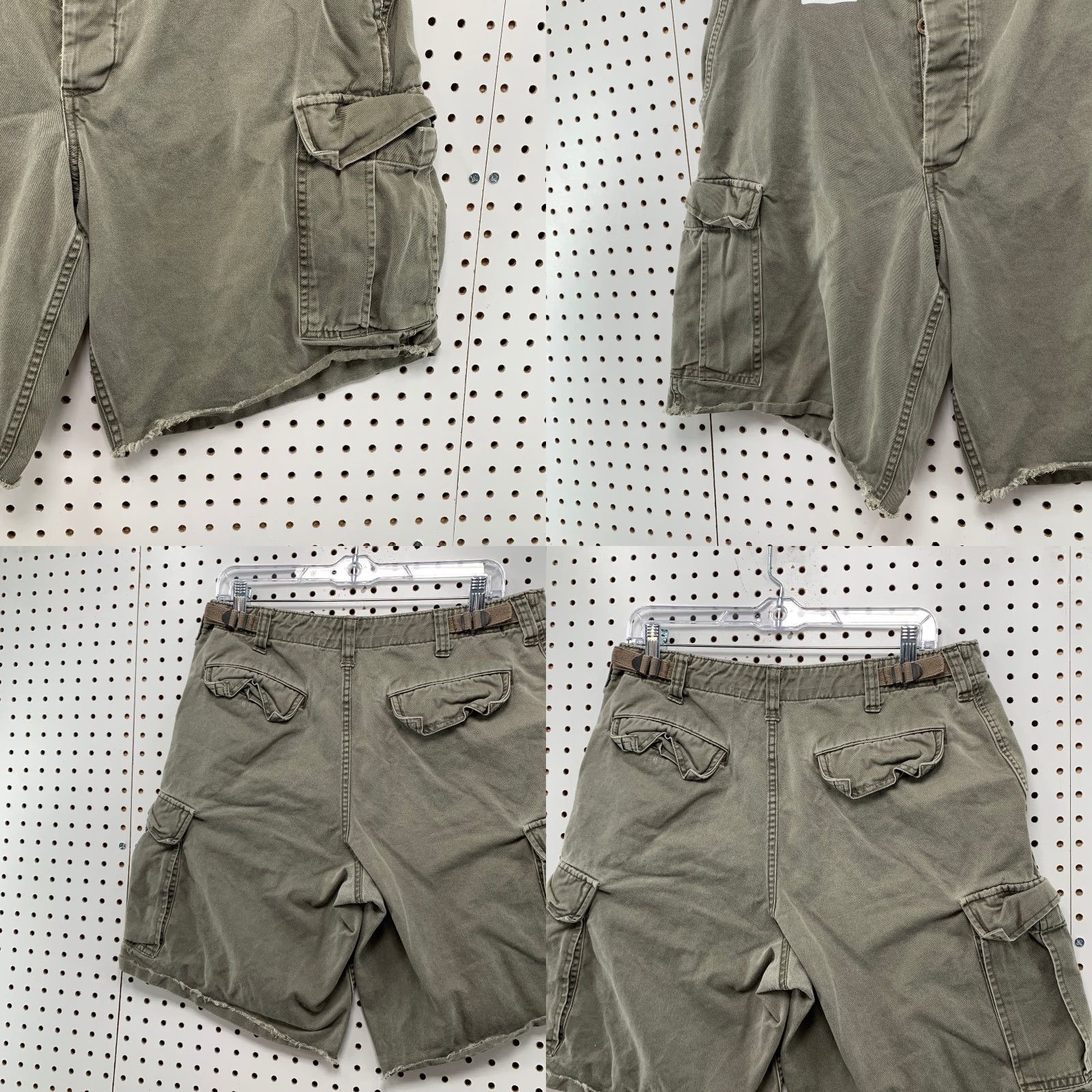 J.Crew J.CREW Military Cargo Shorts Mens 32x10 Green Distressed 100% Cotton Raw Hem - Cargo Shorts - Men - Green - 32x10 Size US 32 / EU 48 - 8 Thumbnail