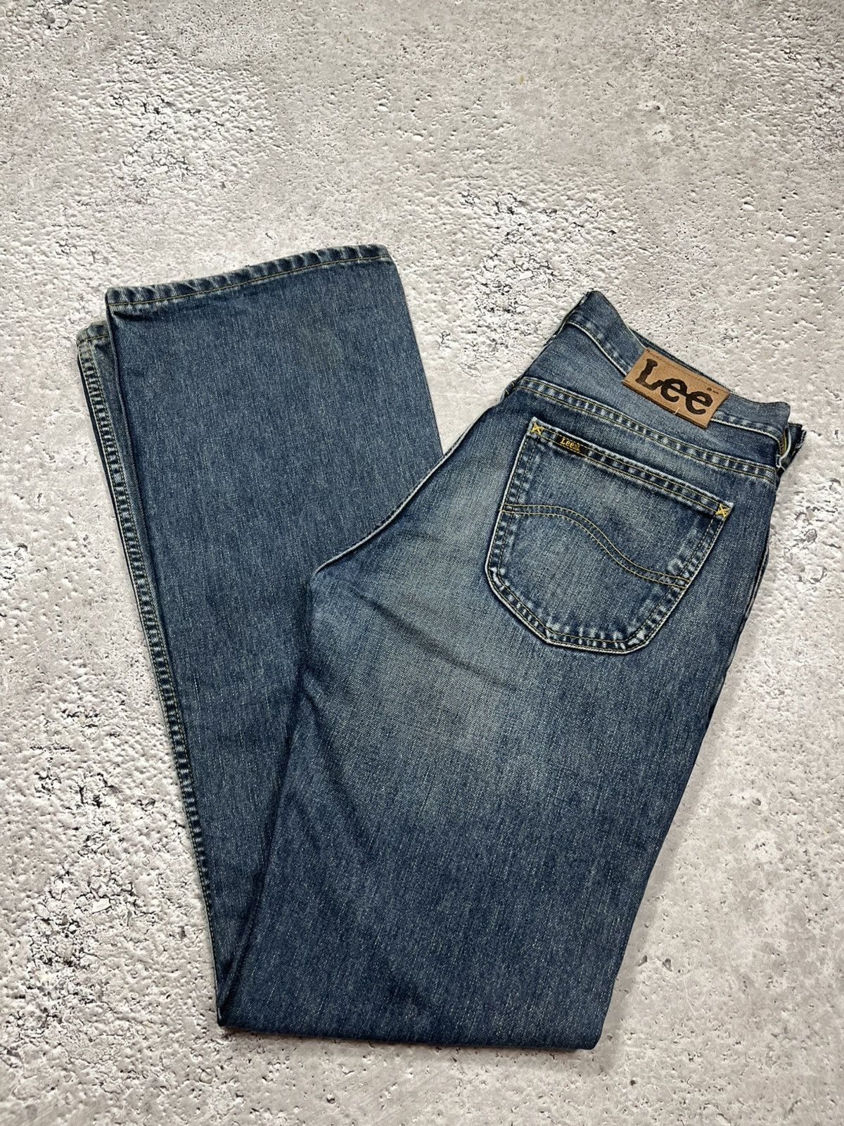 Lee Vintage Lee Blue Jeans 33x34 Bootcut Slight Flare Fit Denim Size US 33 - 14 Thumbnail