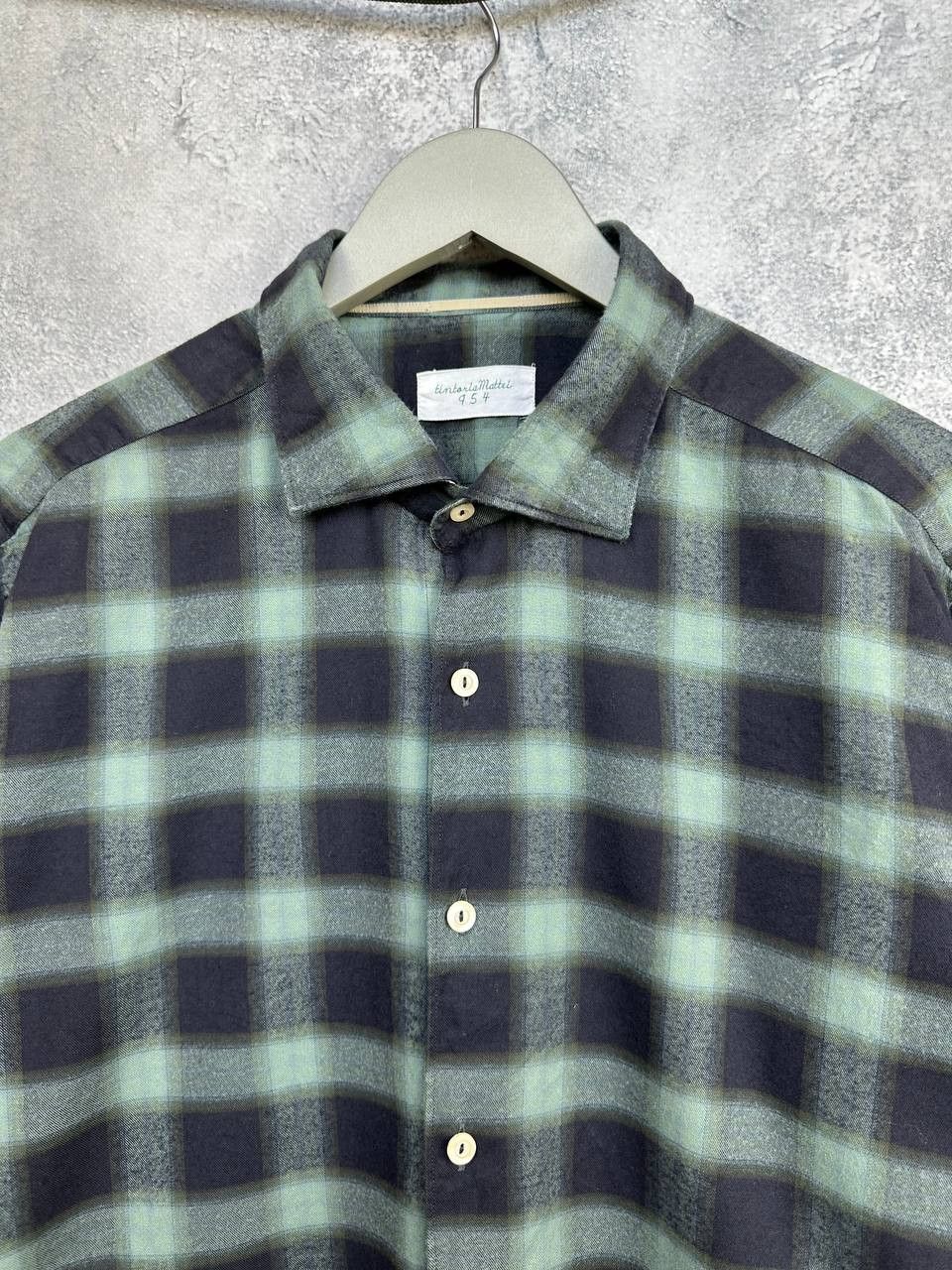 Tintoria Mattei Tintoria Mattei 954 Thomas Mason Check Plaid Casual Shirt Size US XXL / EU 58 / 5 - 4 Thumbnail
