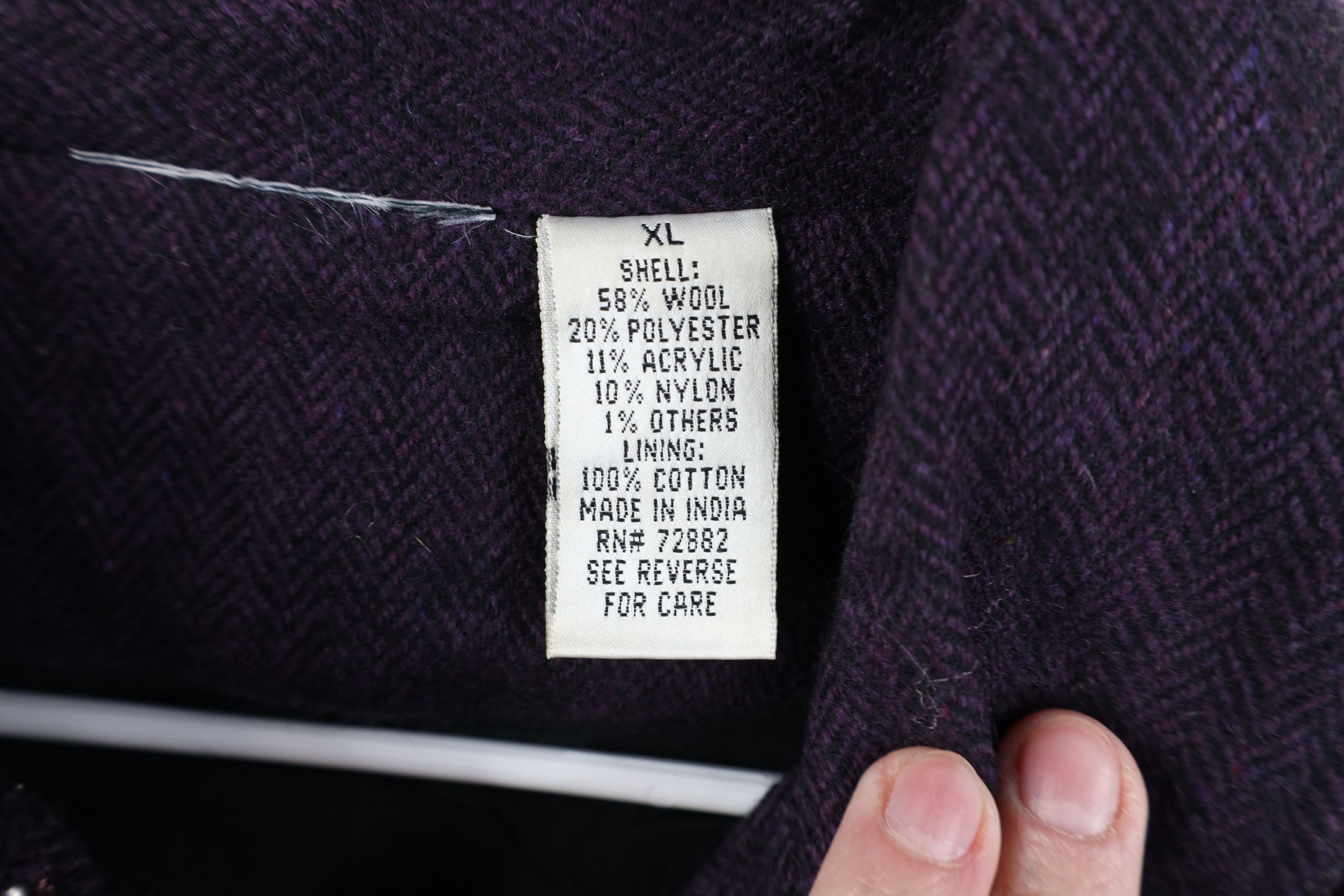 Vintage Vintage 90s Streetwear Buckle Back Bomber Jacket Purple Size XL / US 12-14 / IT 48-50 - 7 Thumbnail