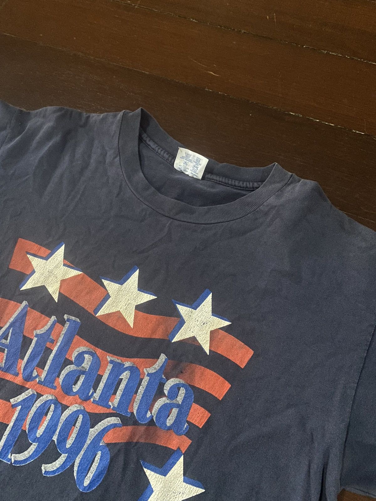 USA Olympics × Vintage VTG 90s ATLANTA OLYMPICS TEE SUN FADED Size US L / EU 52-54 / 3 - 6 Thumbnail
