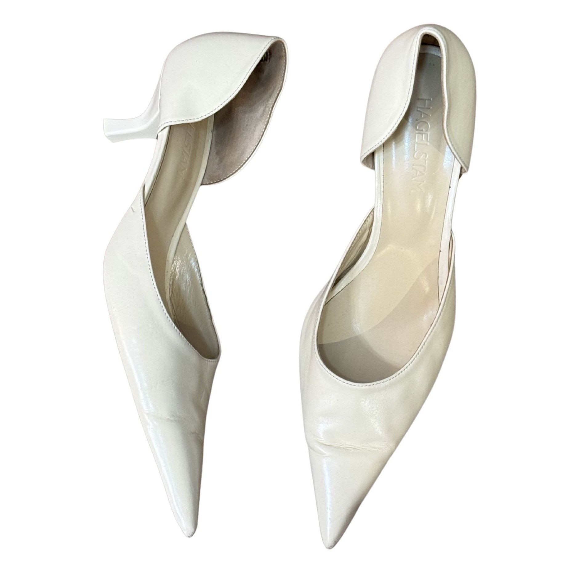 Other Hagelstam Amber D’Orsay Pump 55 Vanilla Leather GUC $534 Sz Size US 11 / IT 41 - 2 Thumbnail