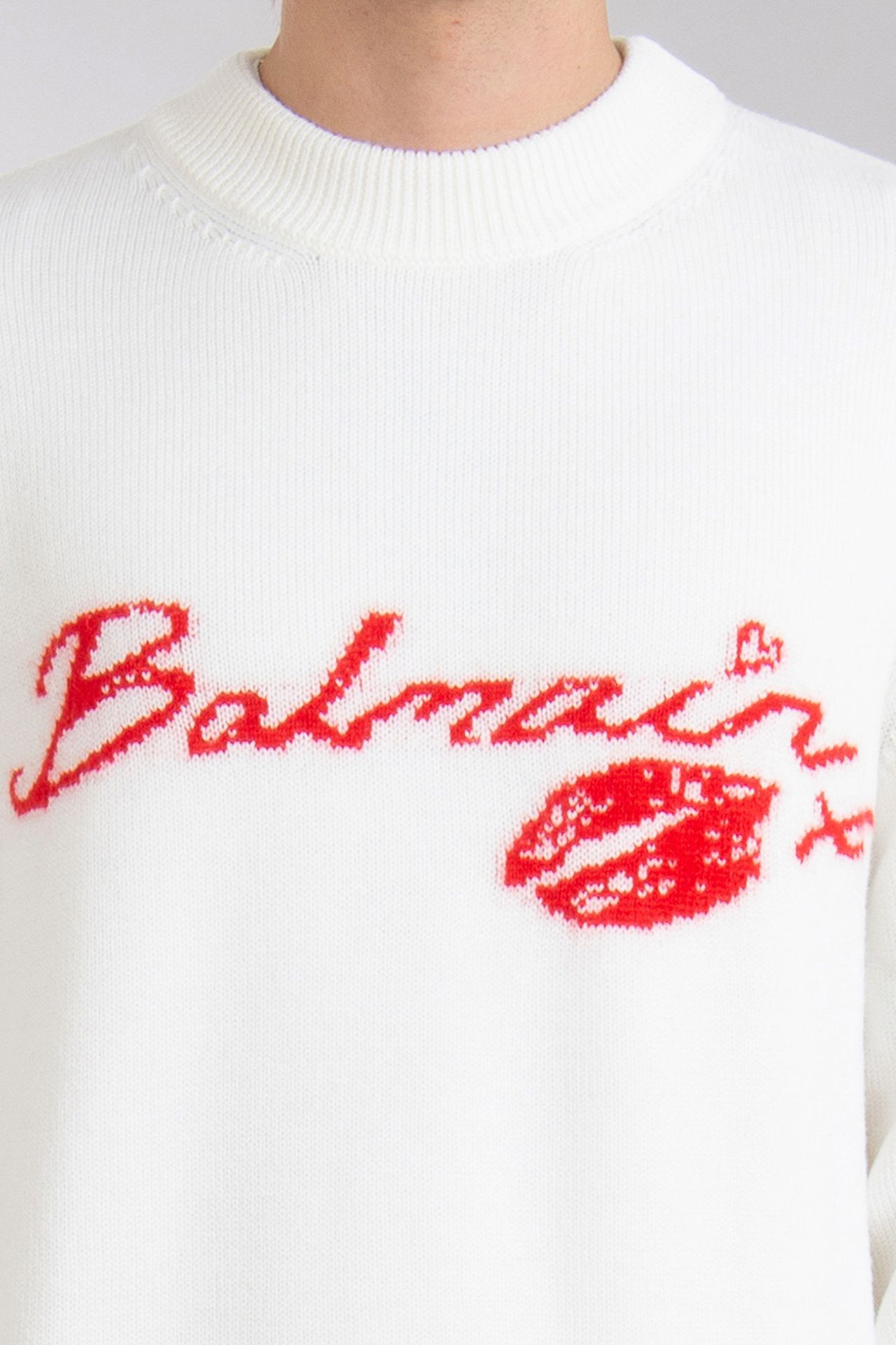 Balmain o1loc1c1125 Sweater in White Size US L / EU 52-54 / 3 - 4 Thumbnail