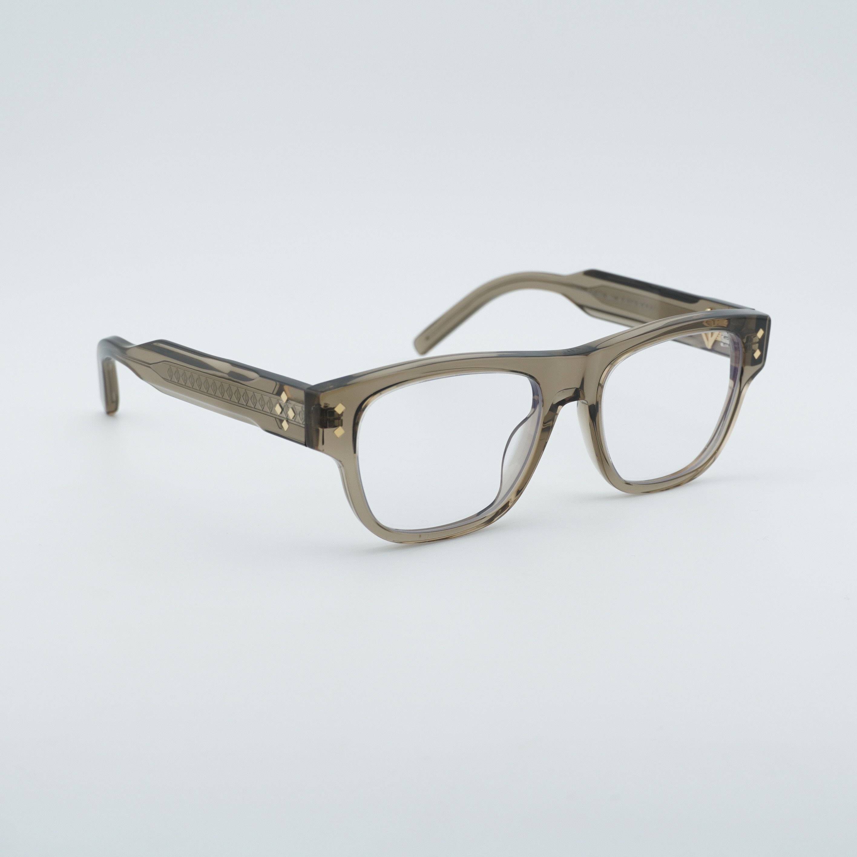 Dior Dior CD DIAMONDO S10I 64BB Eyeglasses Brown 53mm Square Fram Size ONE SIZE - 7 Thumbnail